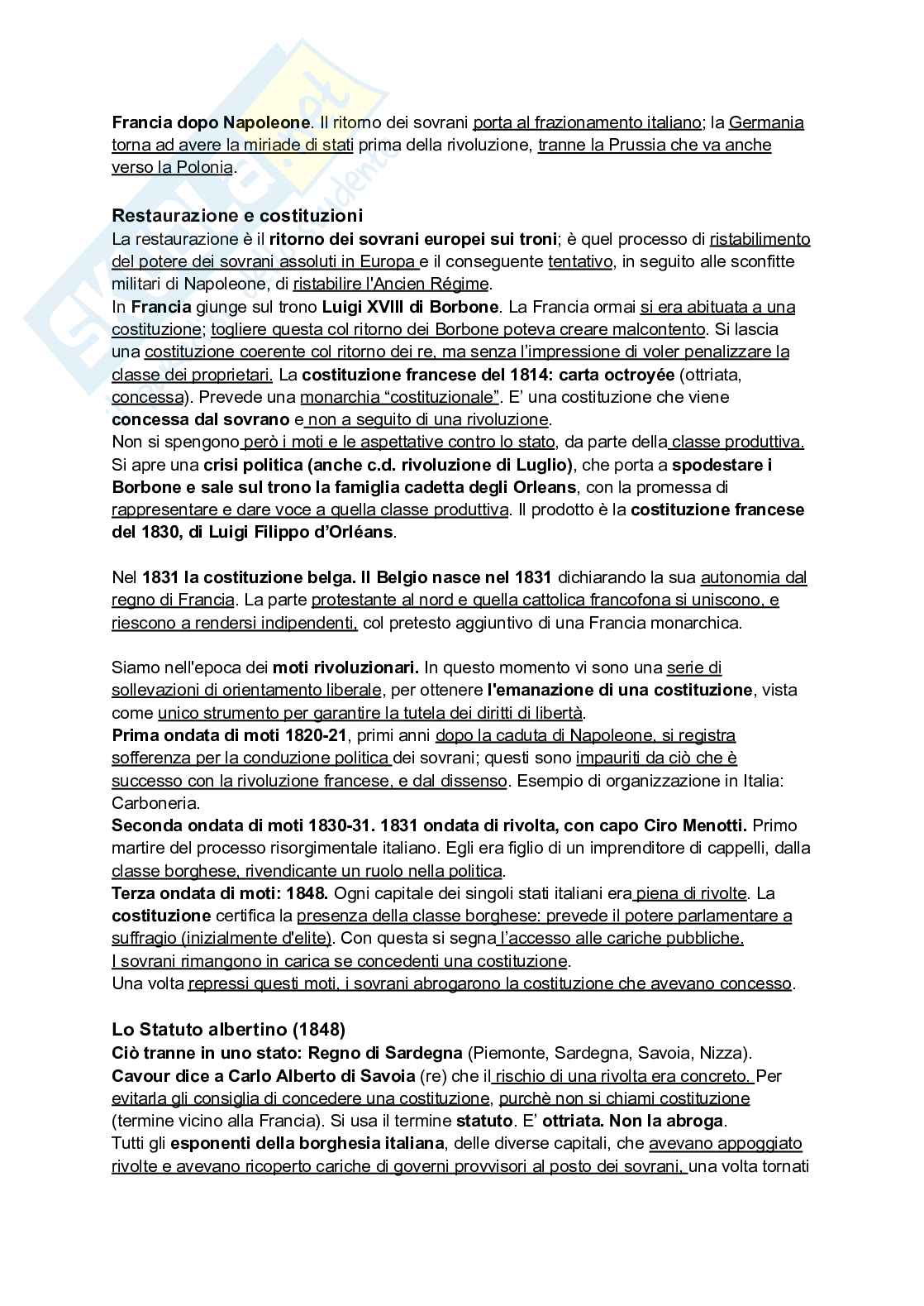 Riassunto esame Storia del diritto moderno e contemporaneo, Prof. Tavilla Elio, libro consigliato Tempi del diritto, Tavilla Pag. 11