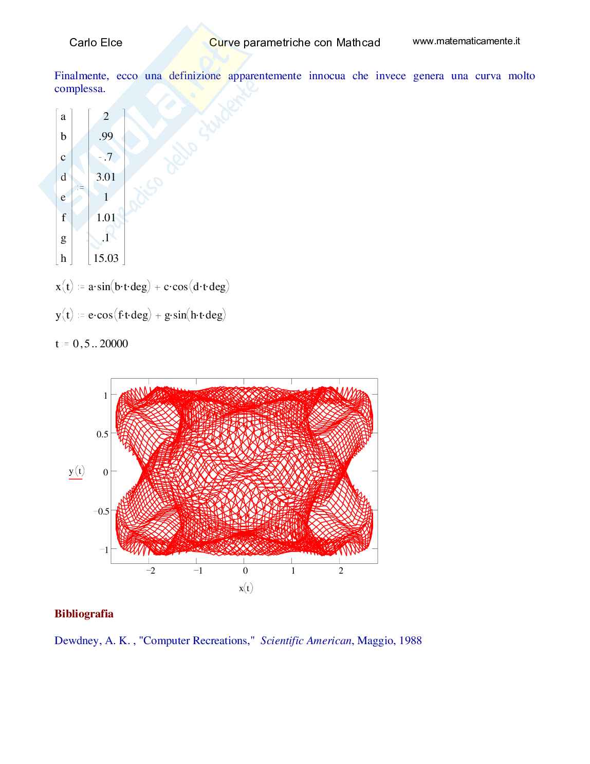 Curve parametriche Pag. 6