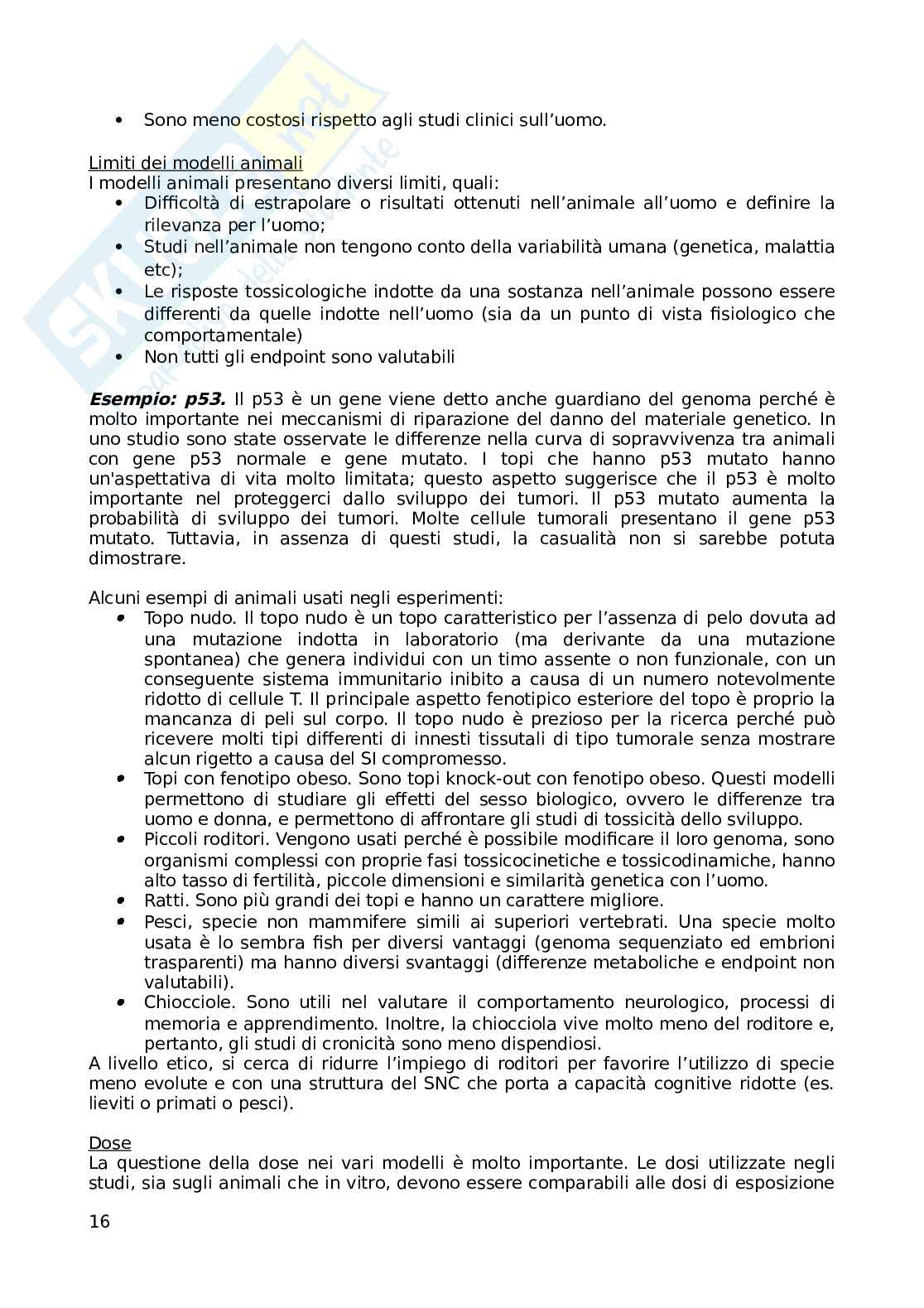 Tossicologia generale Pag. 16