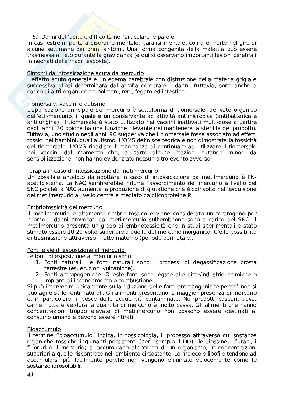 Tossicologia generale Pag. 41