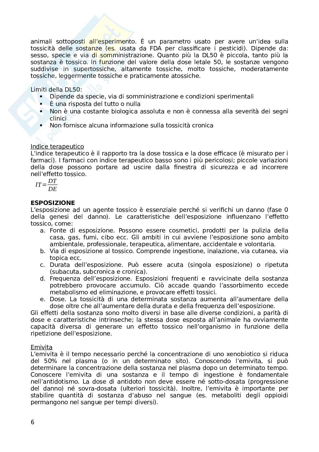 Tossicologia generale Pag. 6