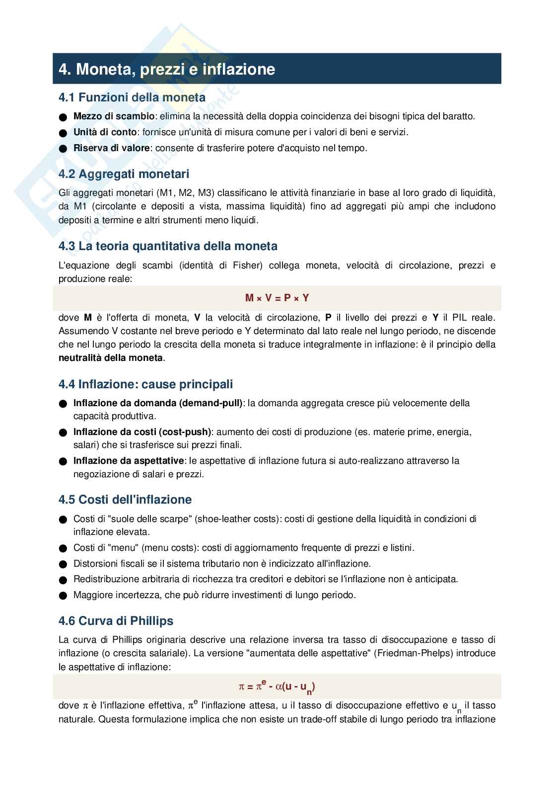 Schemi base di Macroeconomia Pag. 6