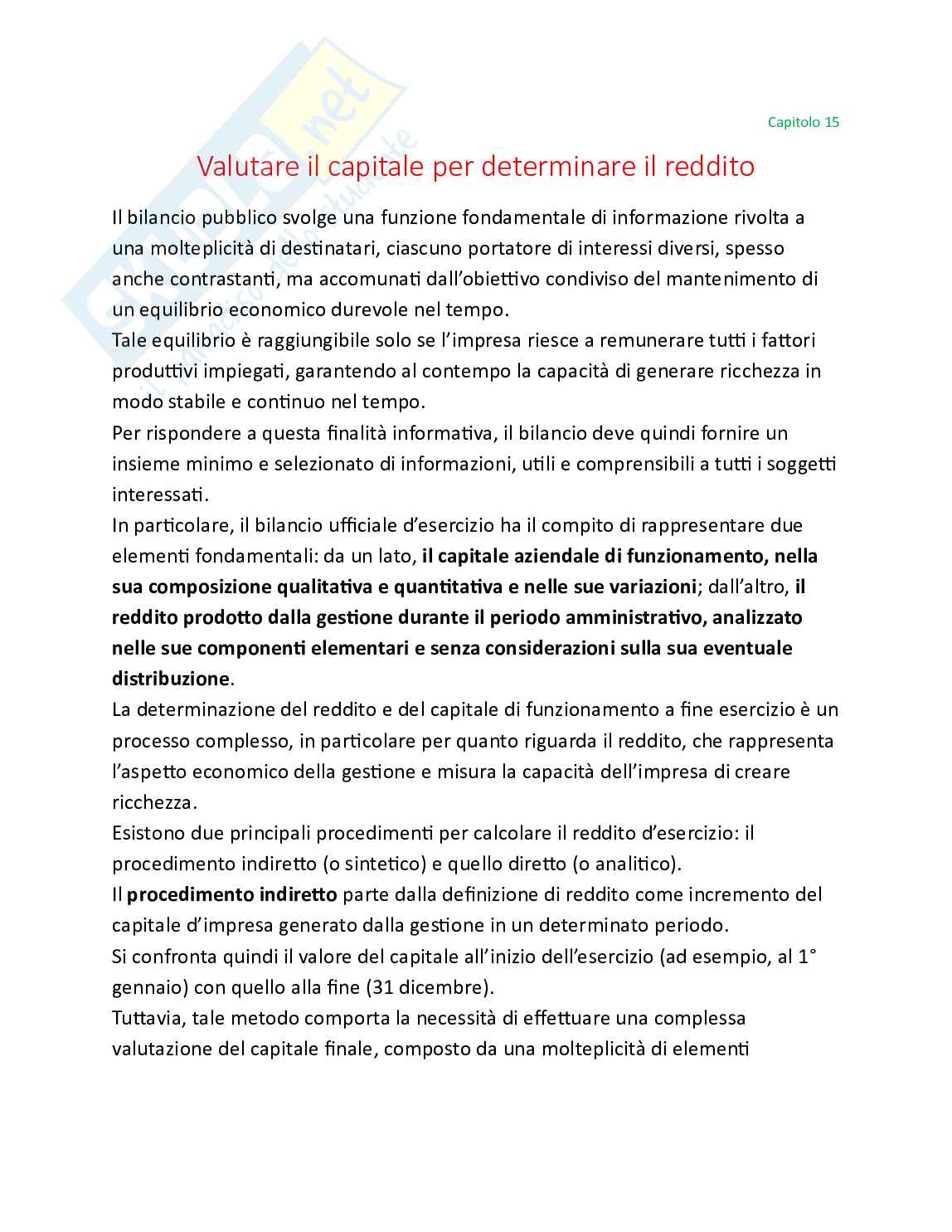 Bilancio e analisi economico-finanziaria - Teoria, parte 5 - I criteri di valutazione Pag. 1