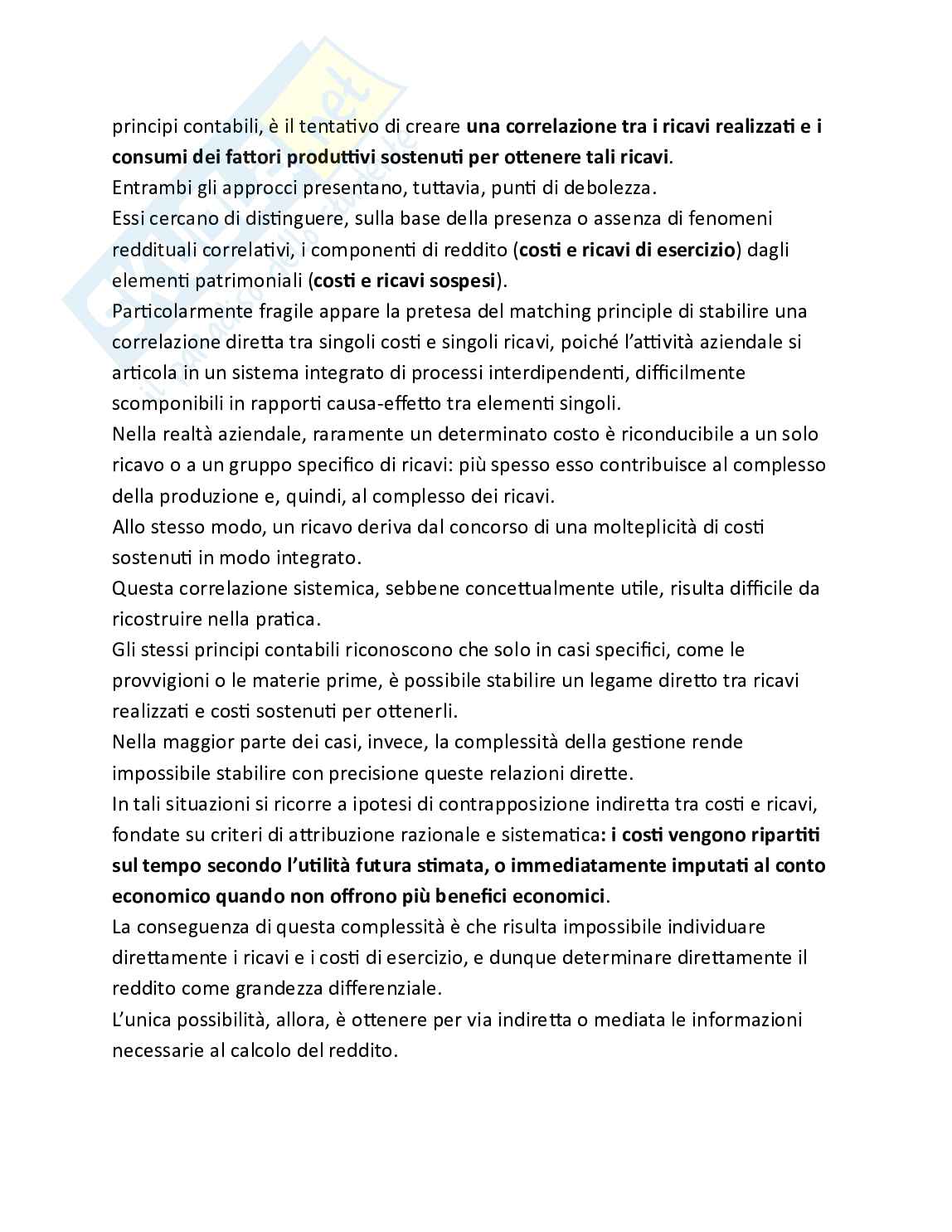 Bilancio e analisi economico-finanziaria - Teoria, parte 5 - I criteri di valutazione Pag. 6