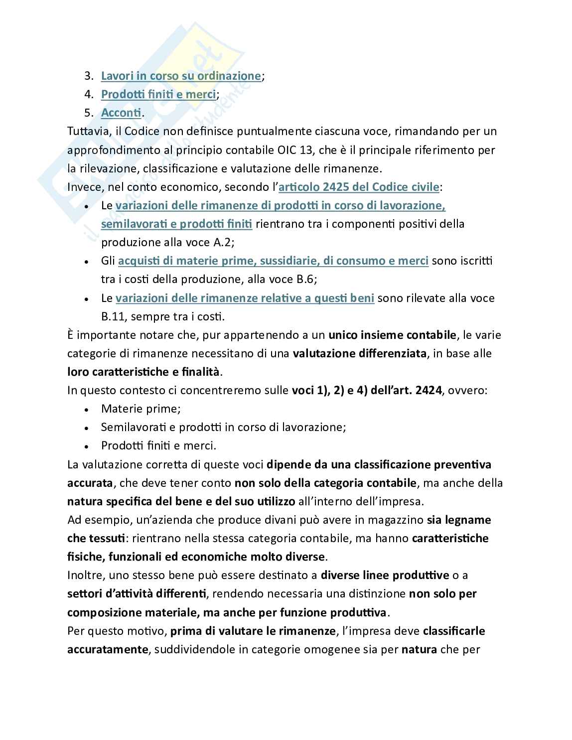 Bilancio e analisi economico-finanziaria - Teoria, parte 5 - I criteri di valutazione Pag. 76