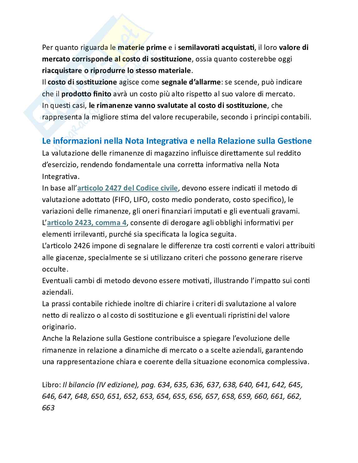 Bilancio e analisi economico-finanziaria - Teoria, parte 5 - I criteri di valutazione Pag. 96
