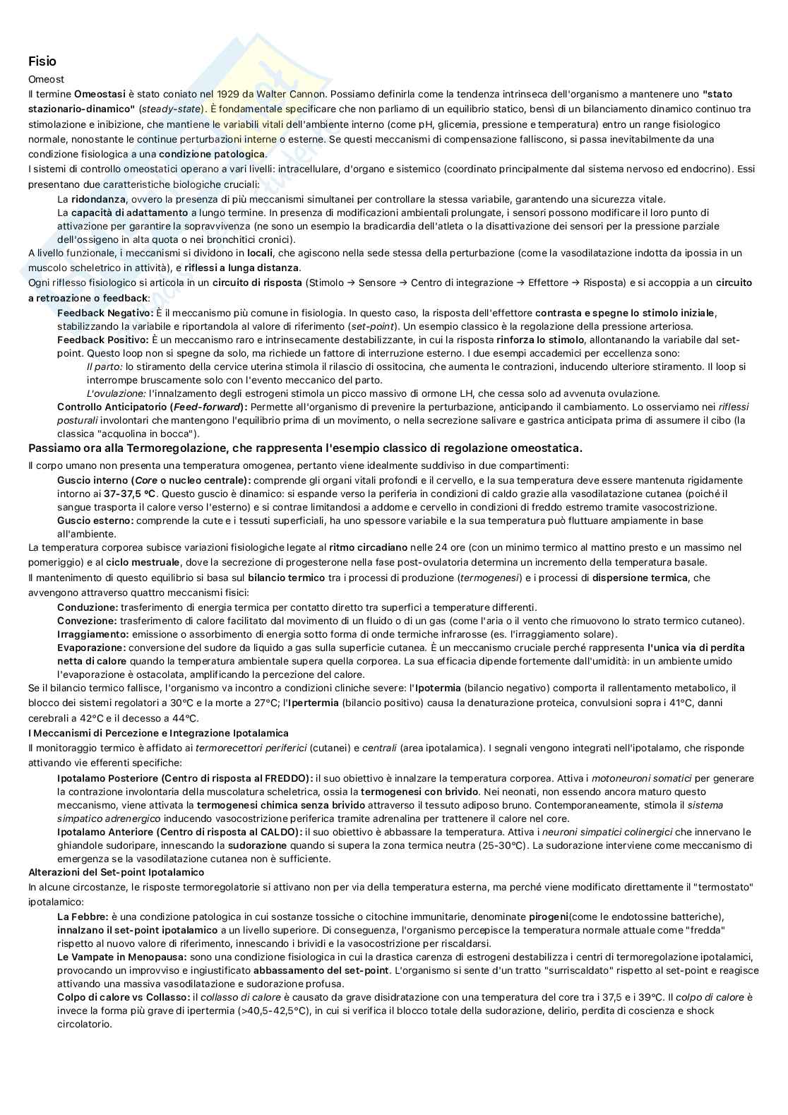 Fisiologia umana Pag. 1