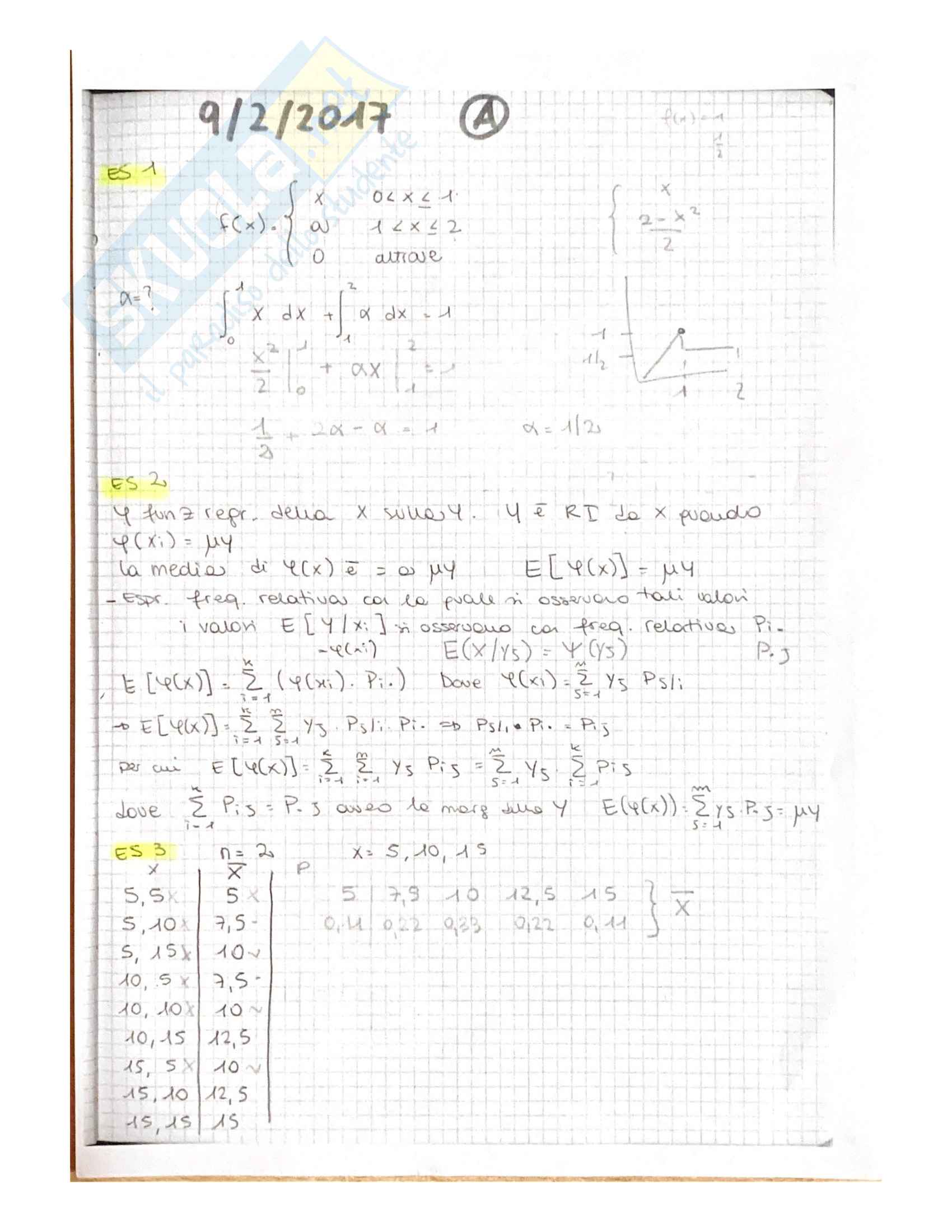 Esami statistica Pag. 1