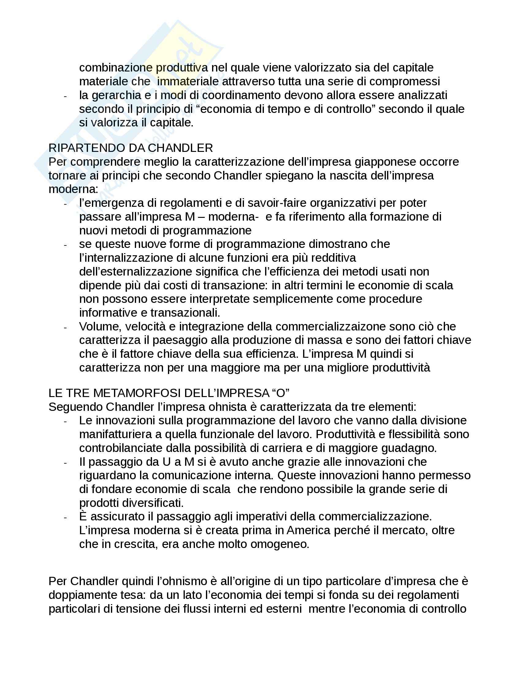 Riassunto esame Organizzazione, prof. Nacamulli, libro consigliato L'organizzazione del lavoro, Coriat Pag. 16