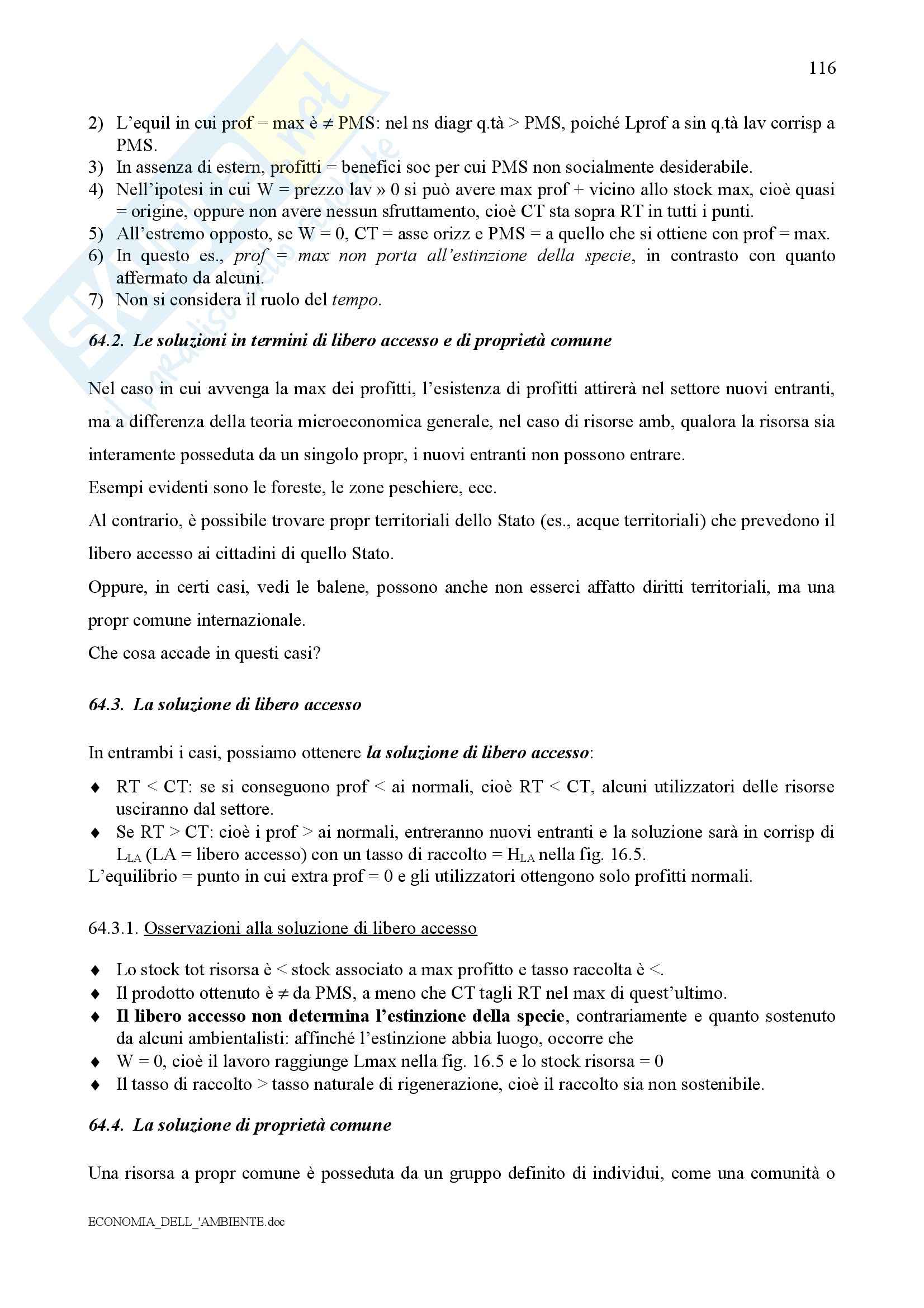 Economia dell'ambiente - Corso completo Pag. 116