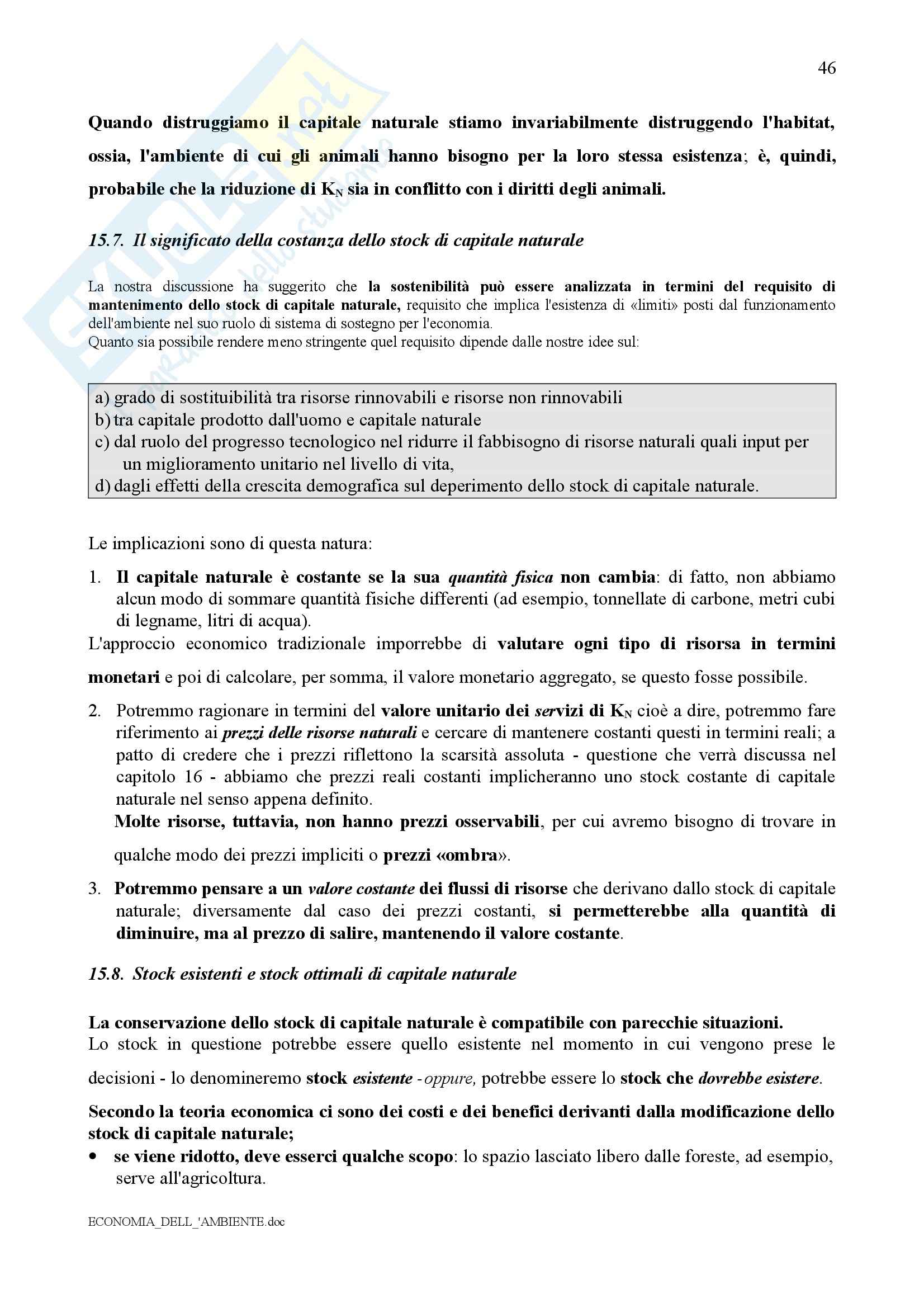 Economia dell'ambiente - Corso completo Pag. 46