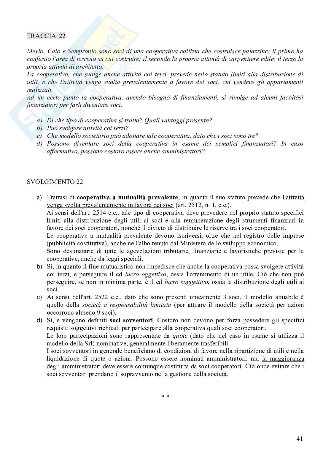 Tracce-esercitazioni per l'esame di Diritto commerciale Pag. 41