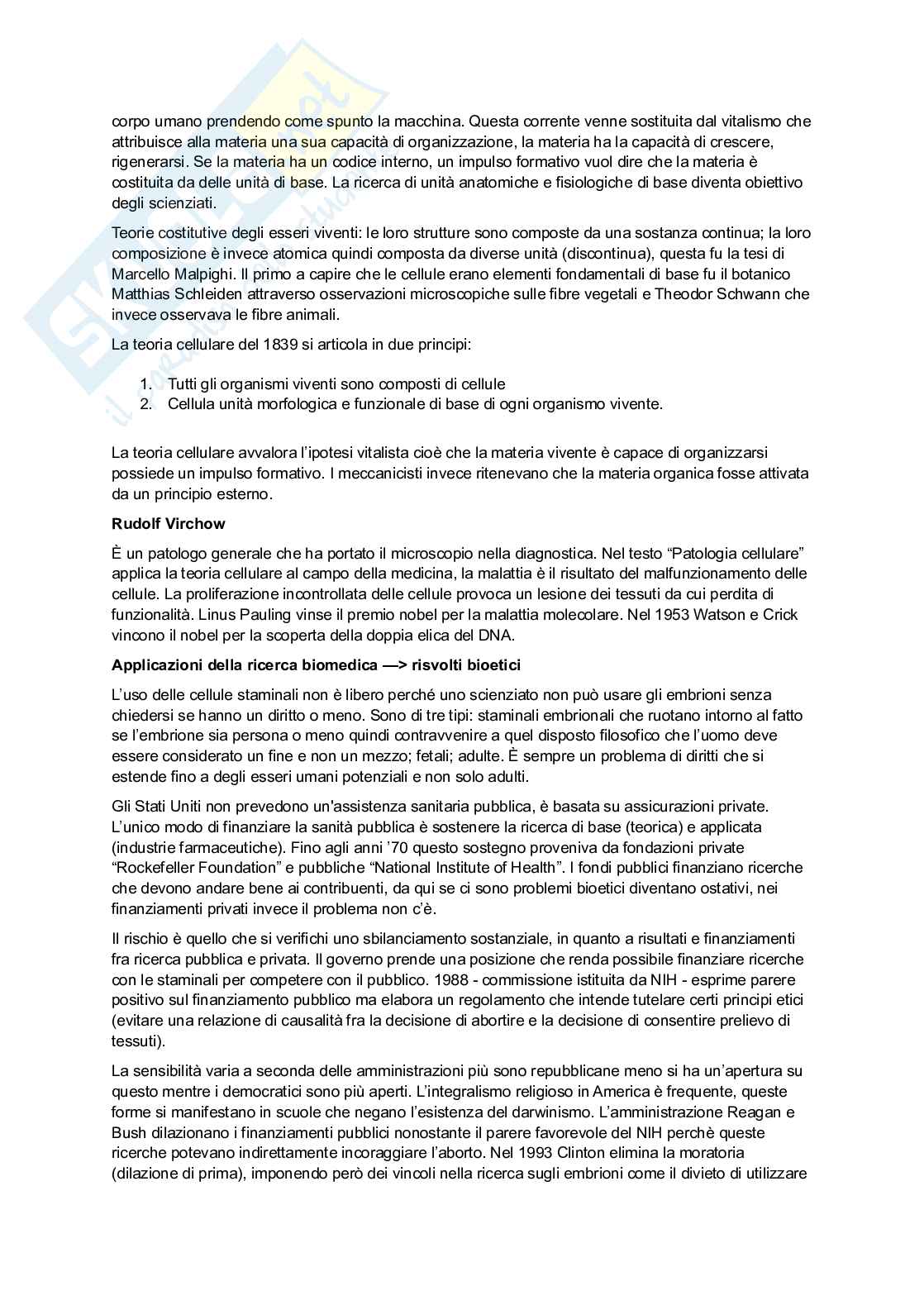 Riassunto esame Bioetica, Prof. Cavarra Berenice, libro consigliato Bioetica cattolica e bioetica laica , Giovanni Fornero Pag. 16