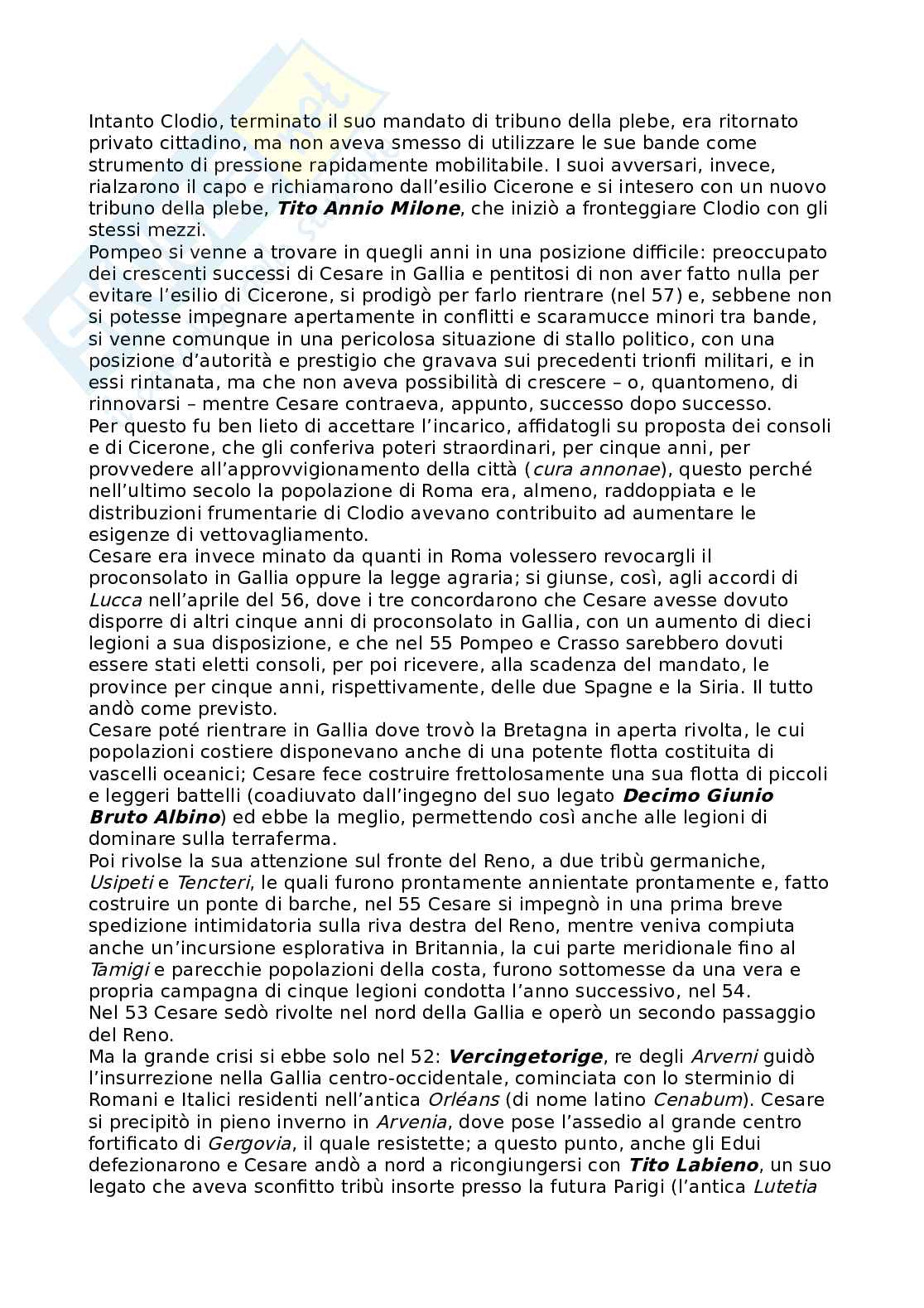 Riassunto esame Storia romana, Prof. Tantillo Ignazio, libro consigliato Storia romana, Gerace, Marcone Pag. 26