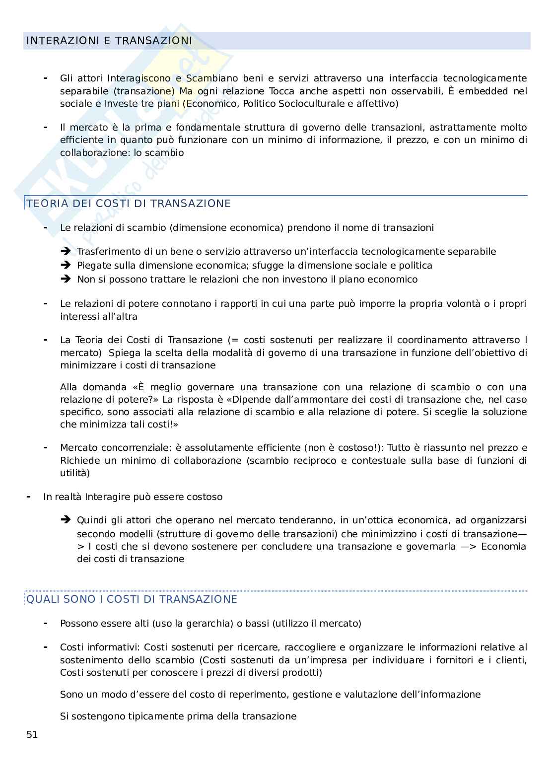 Governo e Gestione aziendale Pag. 51