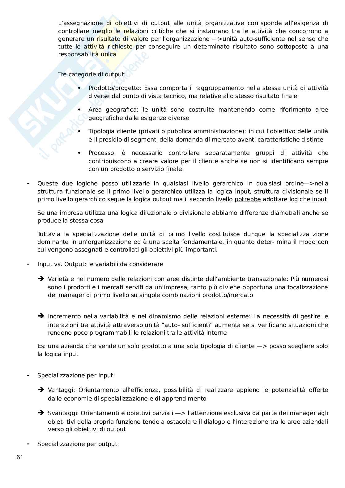 Governo e Gestione aziendale Pag. 61