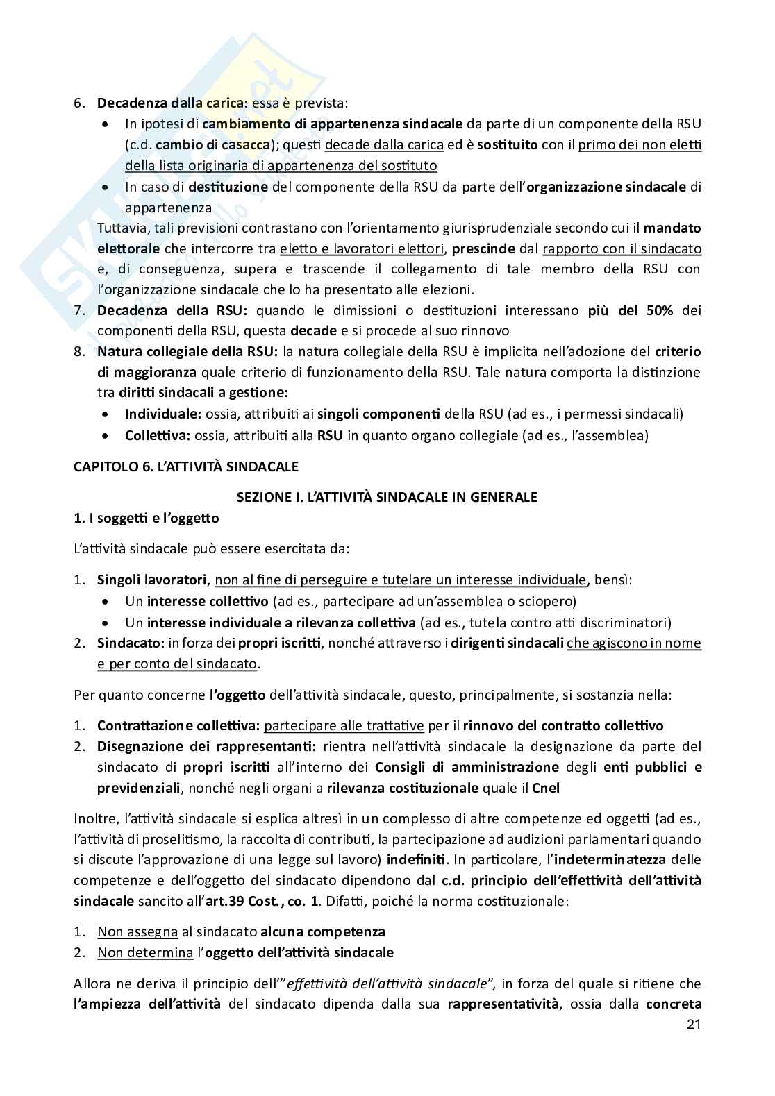 Diritto del lavoro  Pag. 21