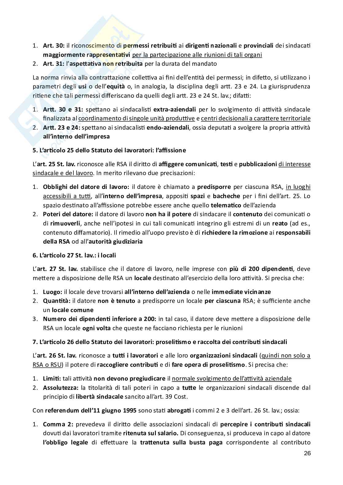 Diritto del lavoro  Pag. 26