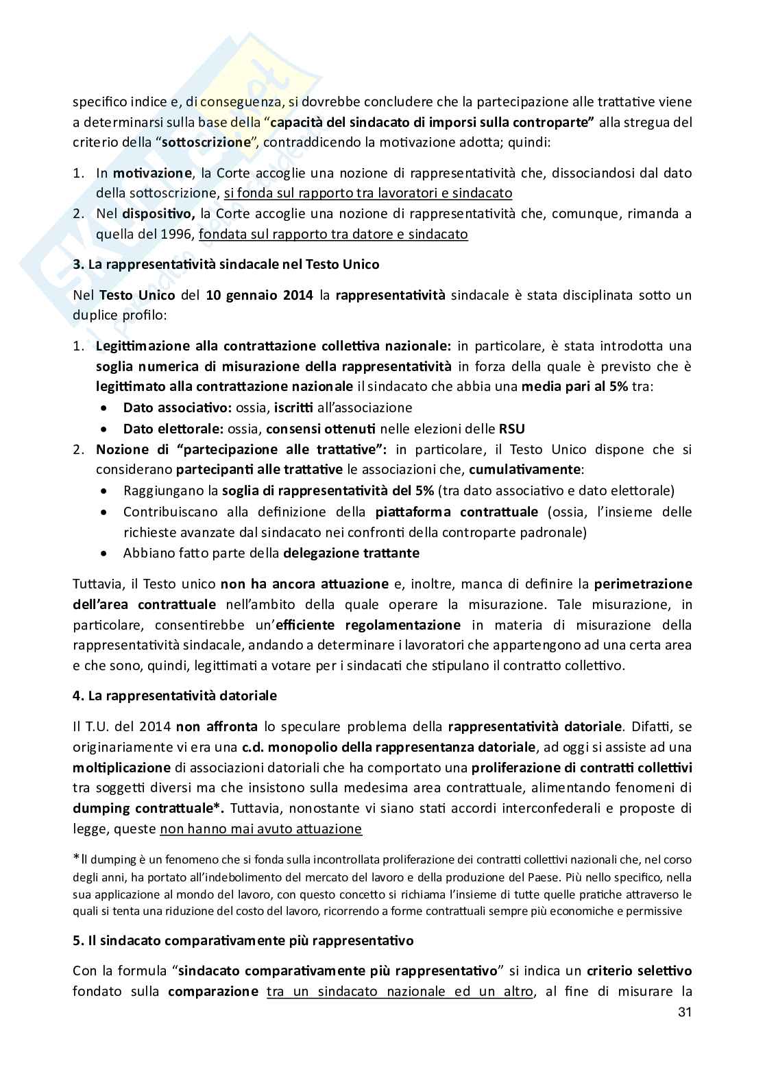 Diritto del lavoro  Pag. 31
