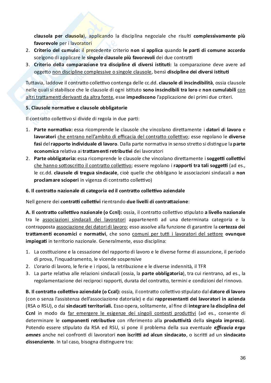 Diritto del lavoro  Pag. 36