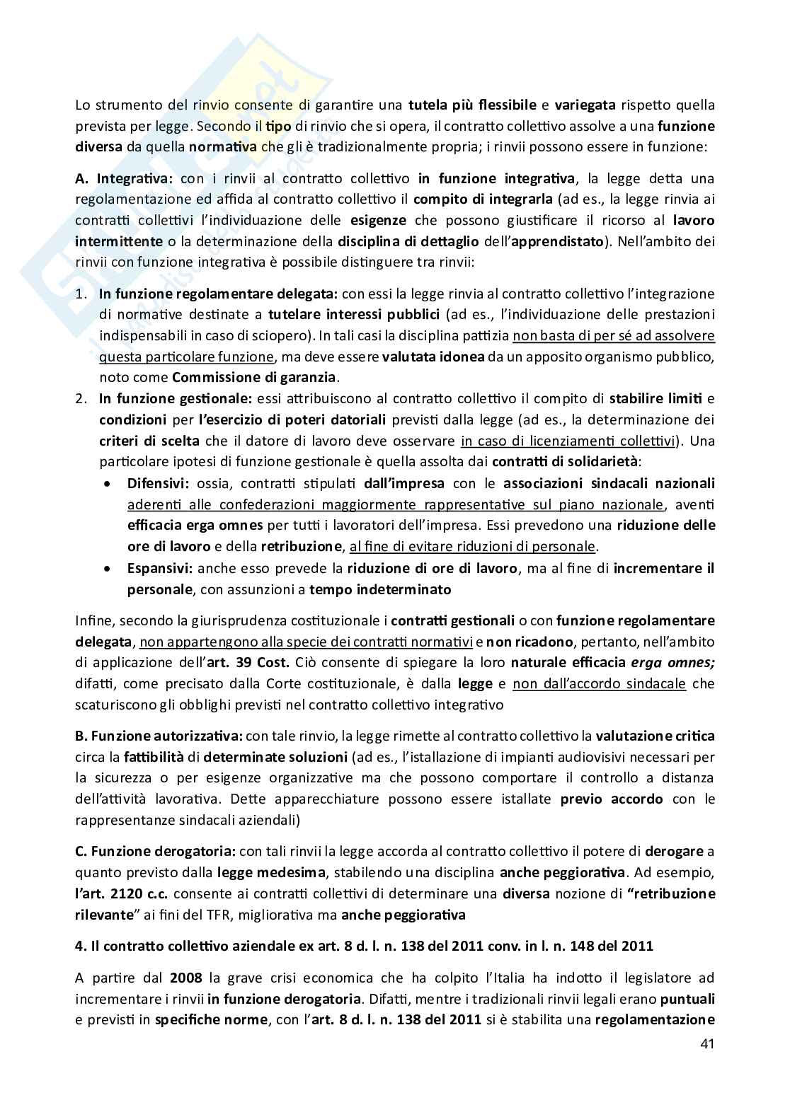Diritto del lavoro  Pag. 41