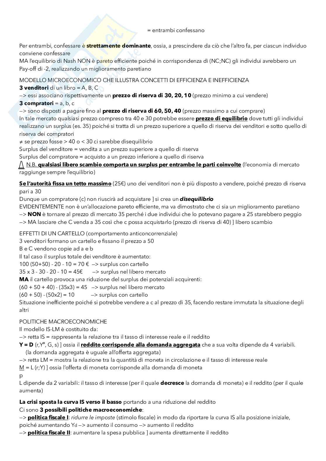 Appunti di Politica economica Pag. 6