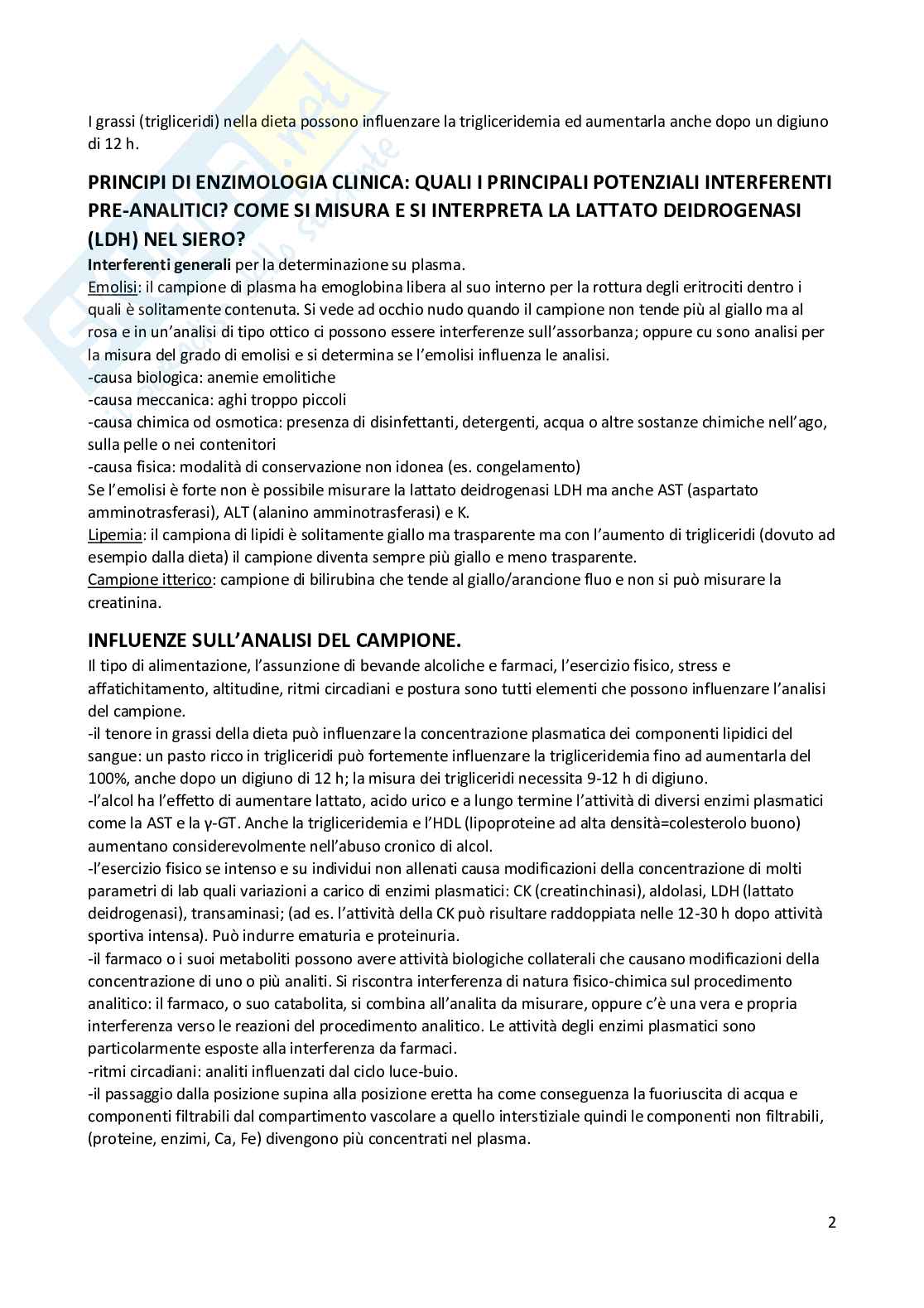 Analisi biochimico-cliniche Pag. 2