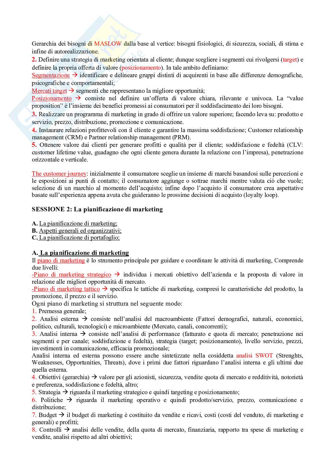 Riassunto Marketing Pag. 2