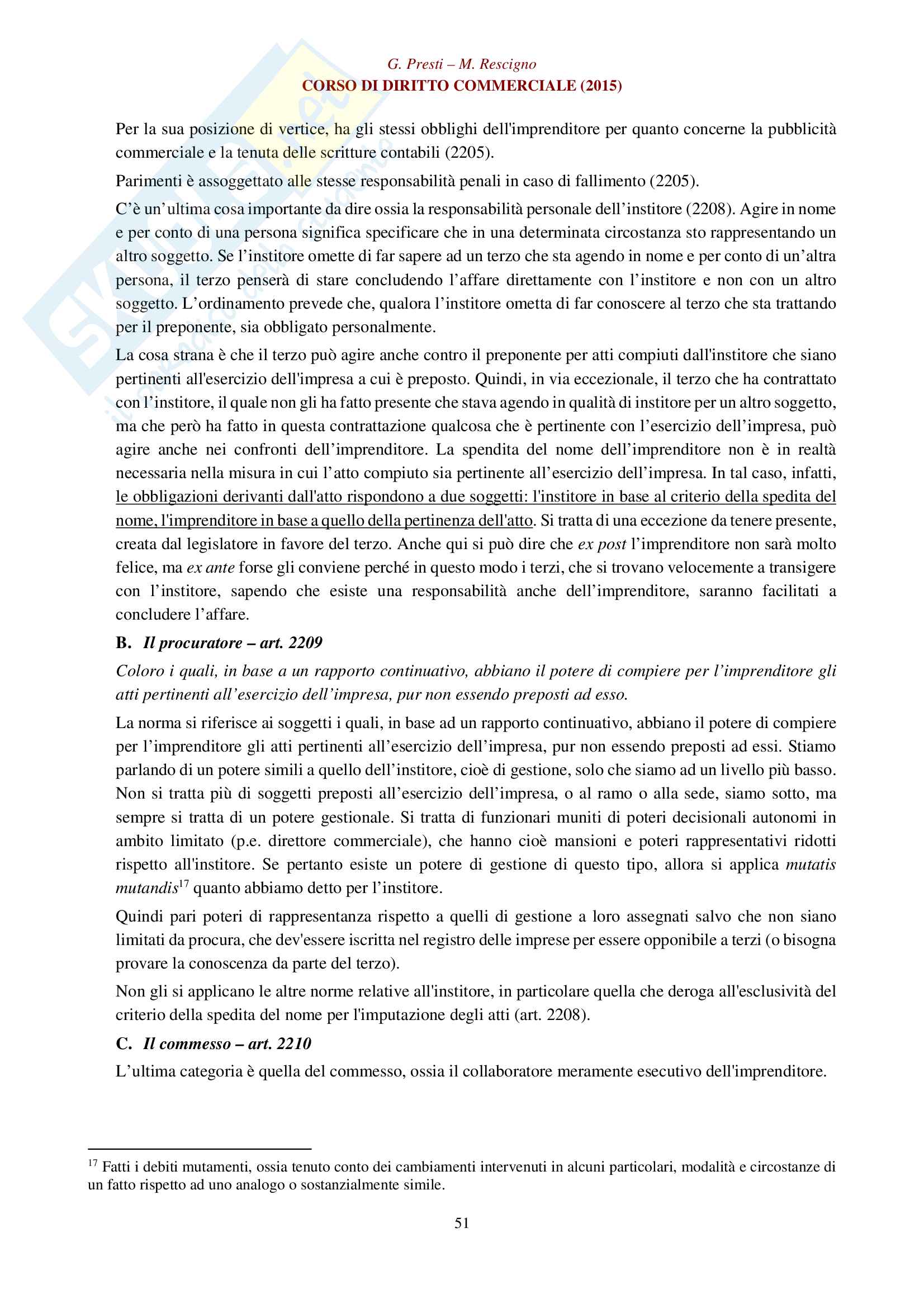 Appunti per esame di diritto commerciale: impresa, imprenditore e azienda Pag. 51