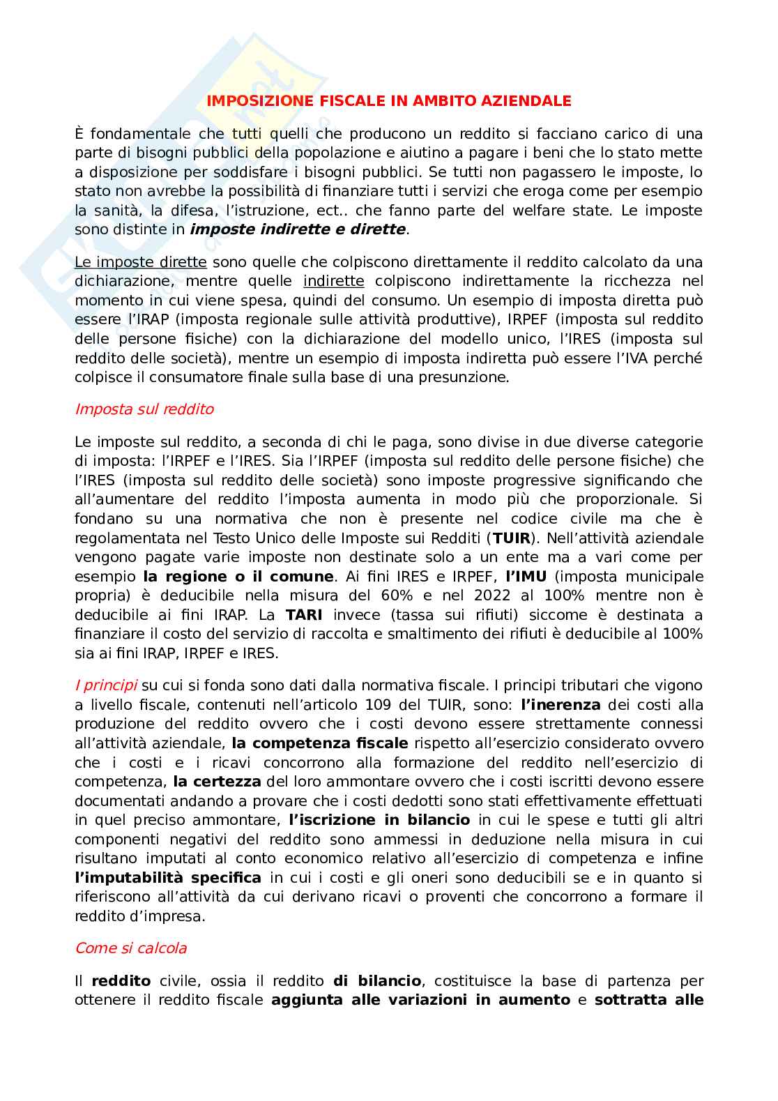 Storia economica Pag. 1