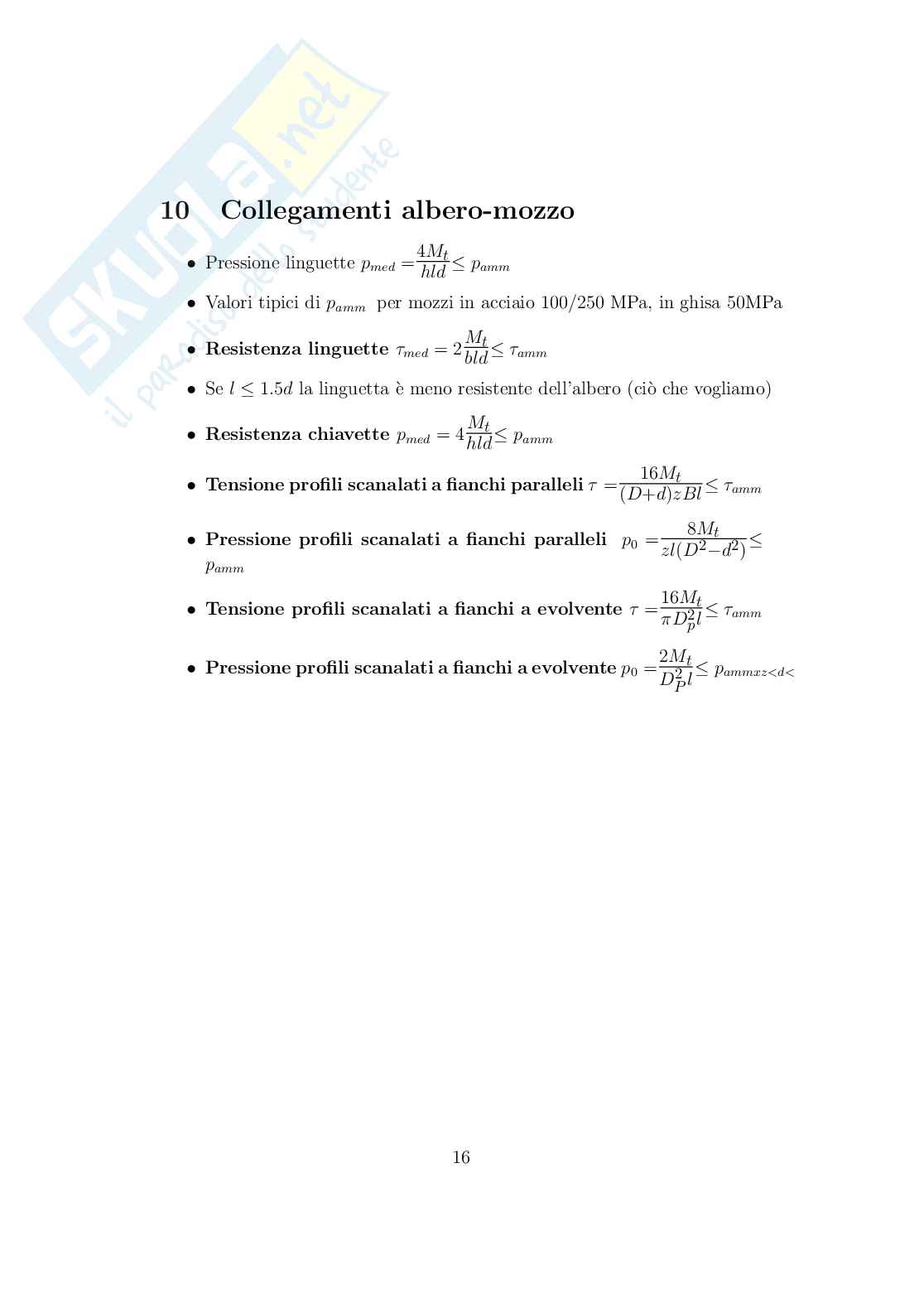 Formulario Costruzione di macchine (CdM) Pag. 16