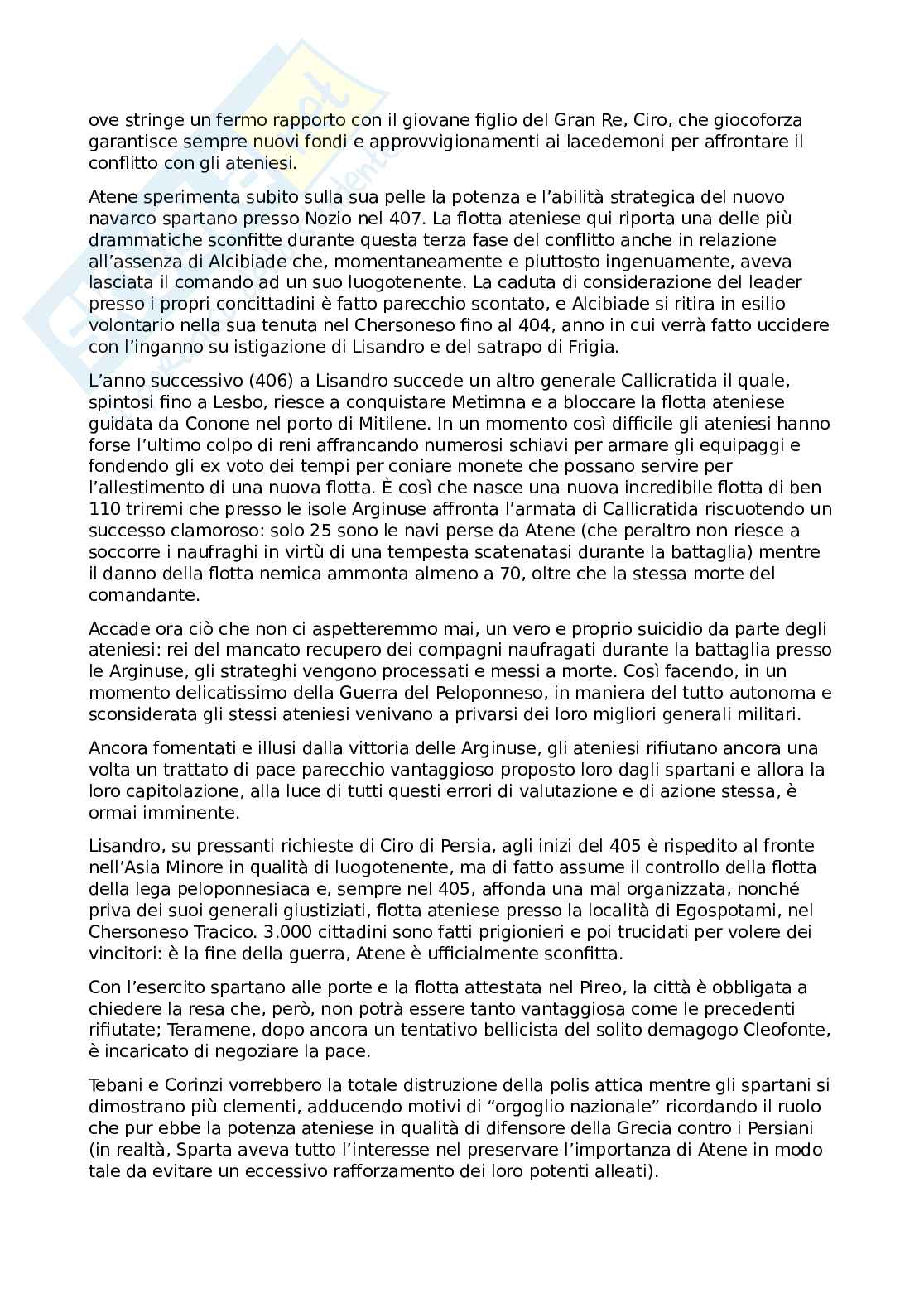 Riassunto esame Storia greca, Prof. Gallo Luigi, libro consigliato Storia greca, Gallo Pag. 11