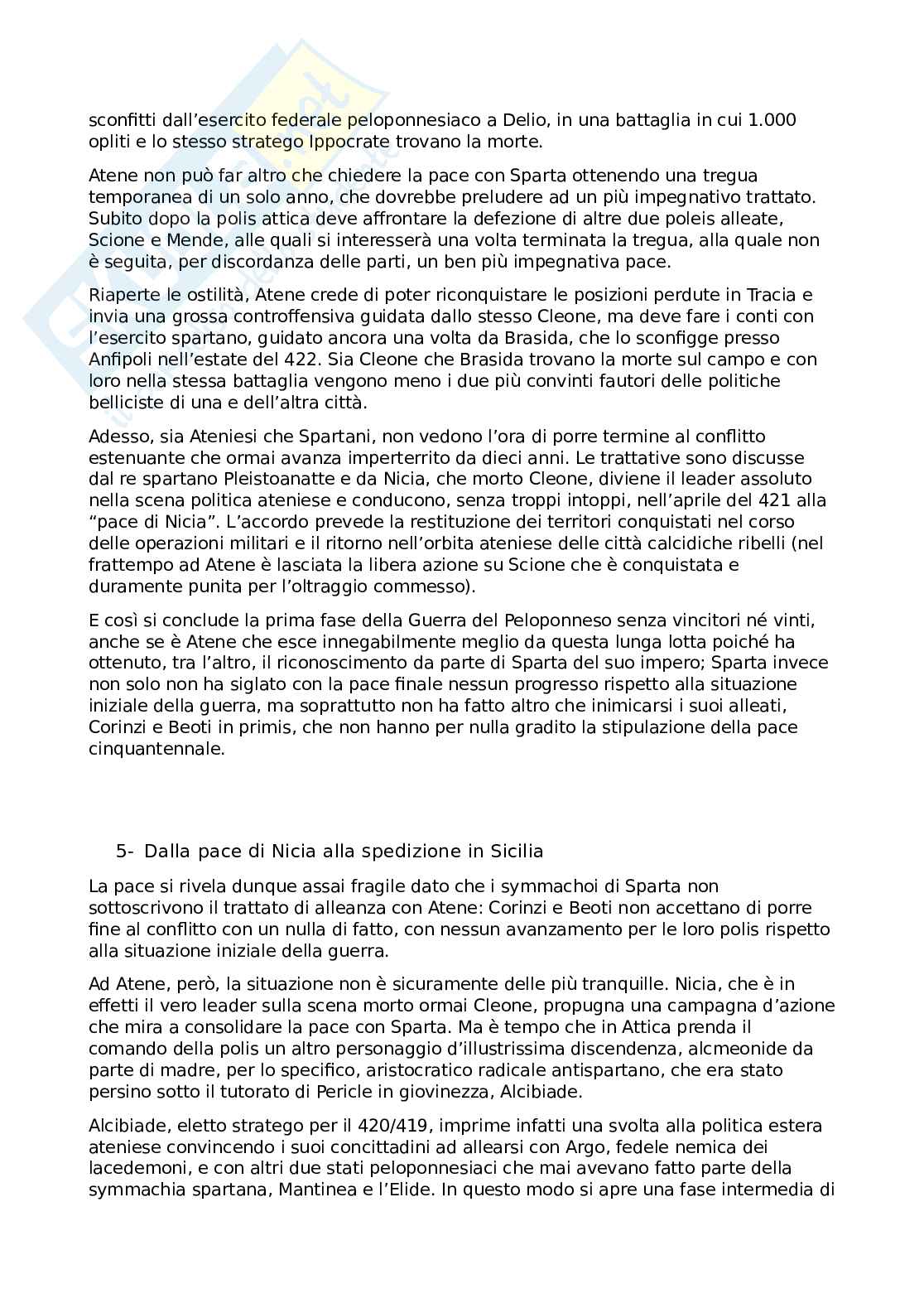 Riassunto esame Storia greca, Prof. Gallo Luigi, libro consigliato Storia greca, Gallo Pag. 6