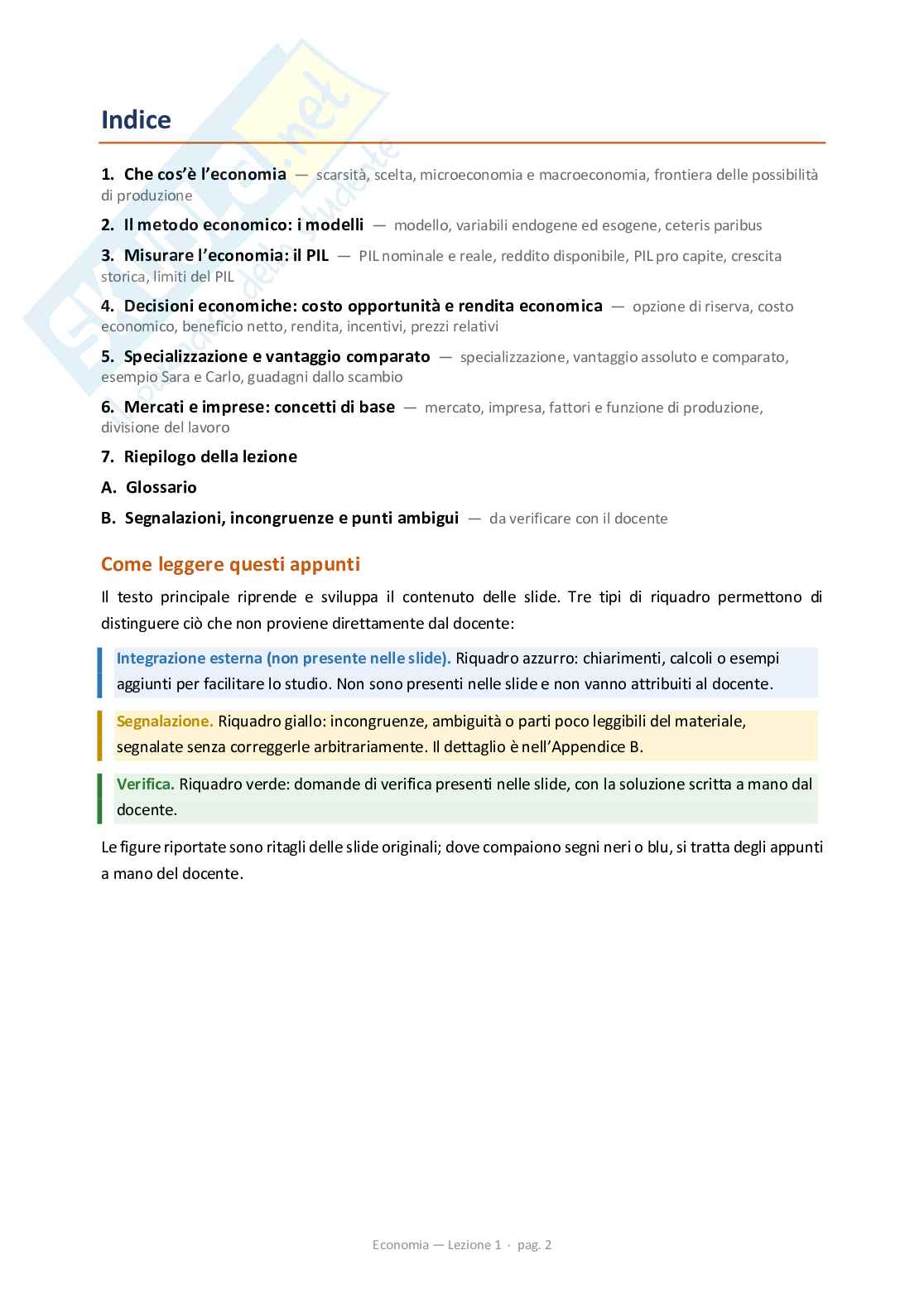 Lezione 1 Economia Pag. 2