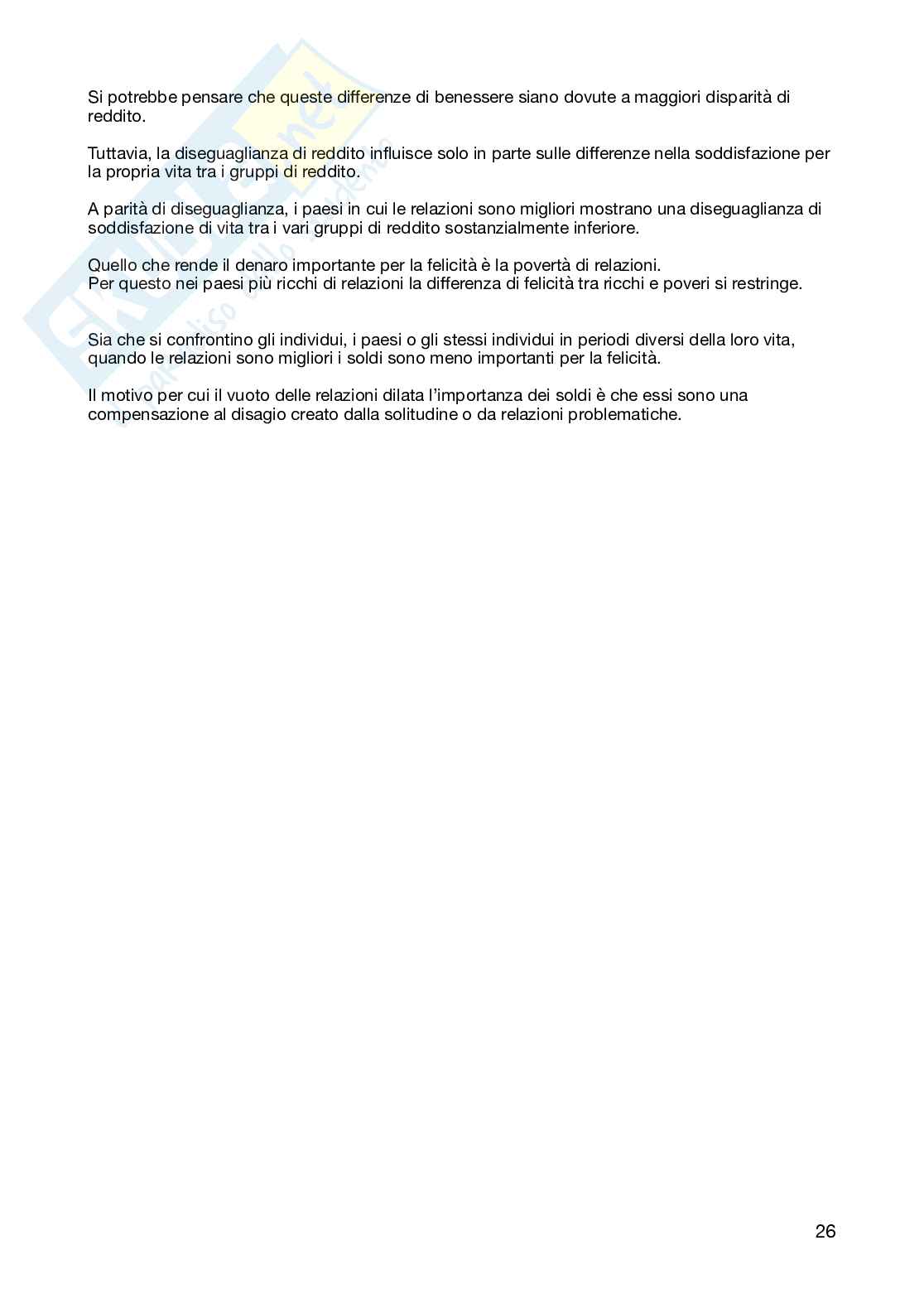 Riassunto esame Economia della felicità, Prof. Bartolini Stefano, libro consigliato Ecologia della Felicità, Stefano Bartolini Pag. 26