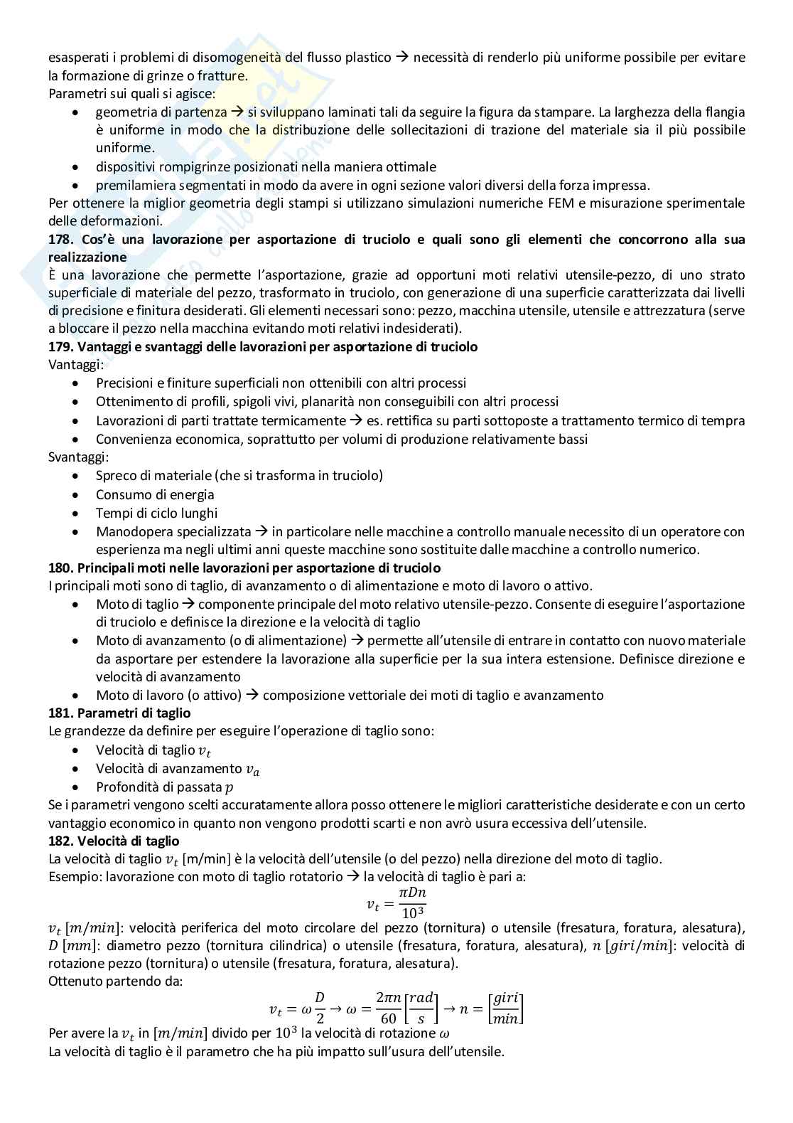 Appunti Tecnologia Meccanica Pag. 61