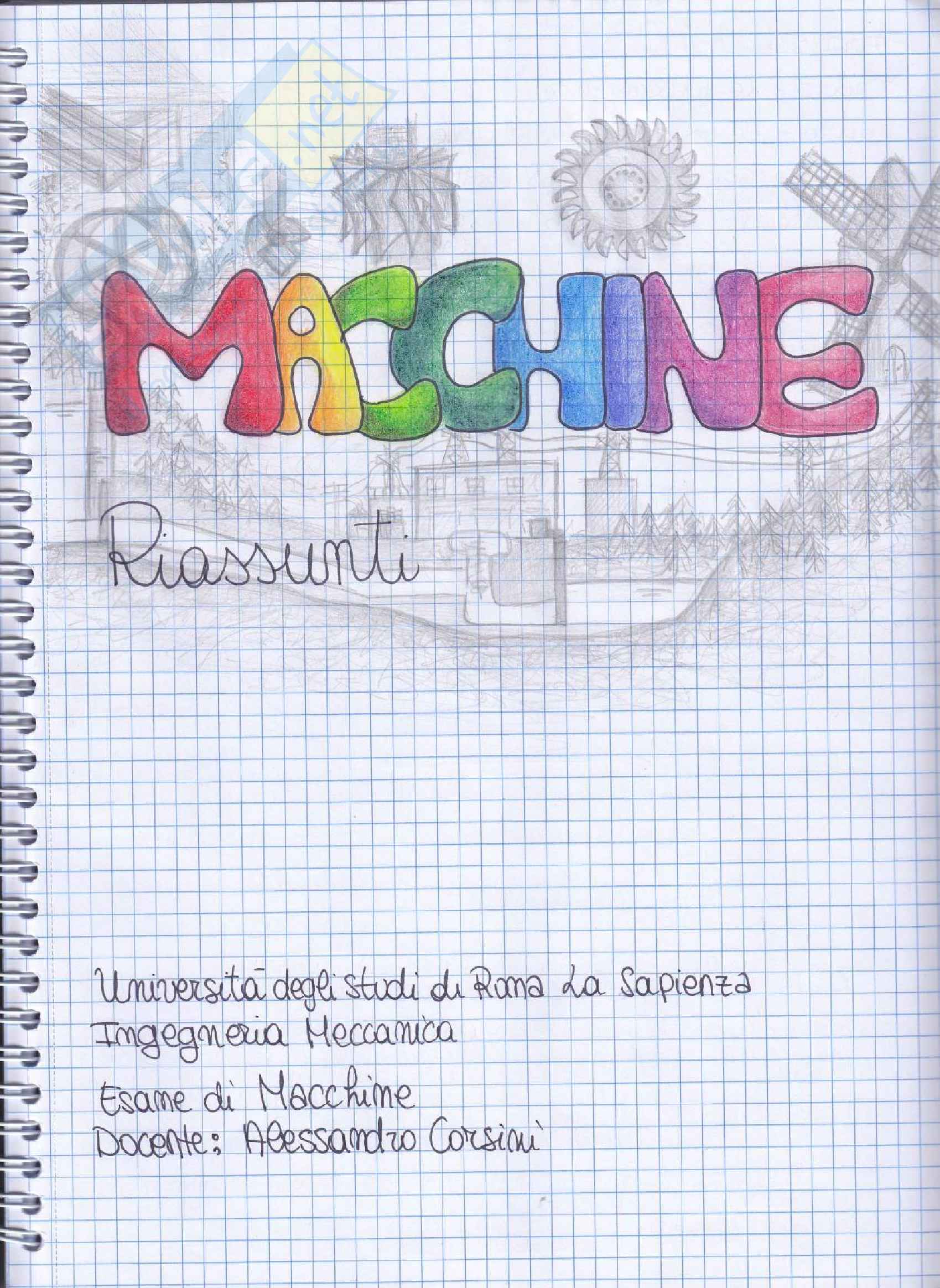 Macchine - riassunti Pag. 1