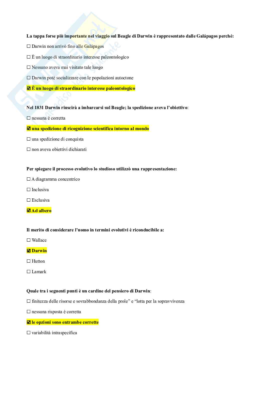 Domande chiuse Antropologia   Pag. 26