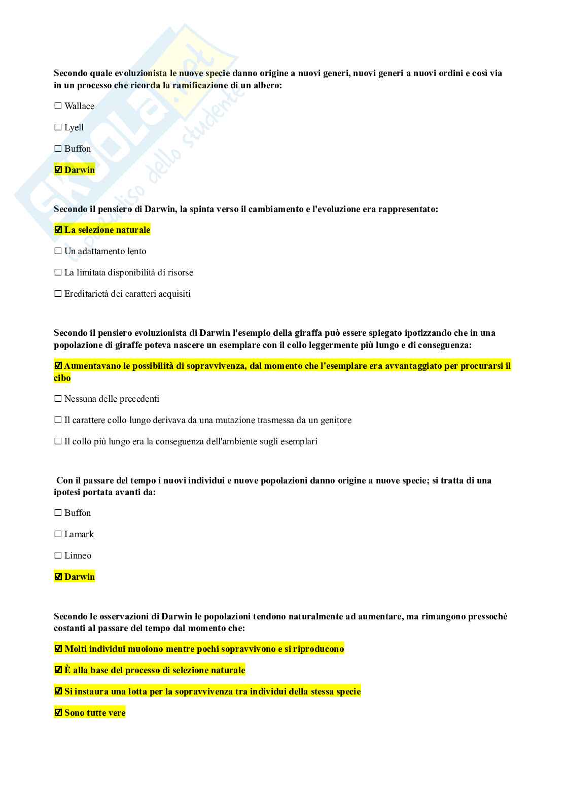 Domande chiuse Antropologia   Pag. 31