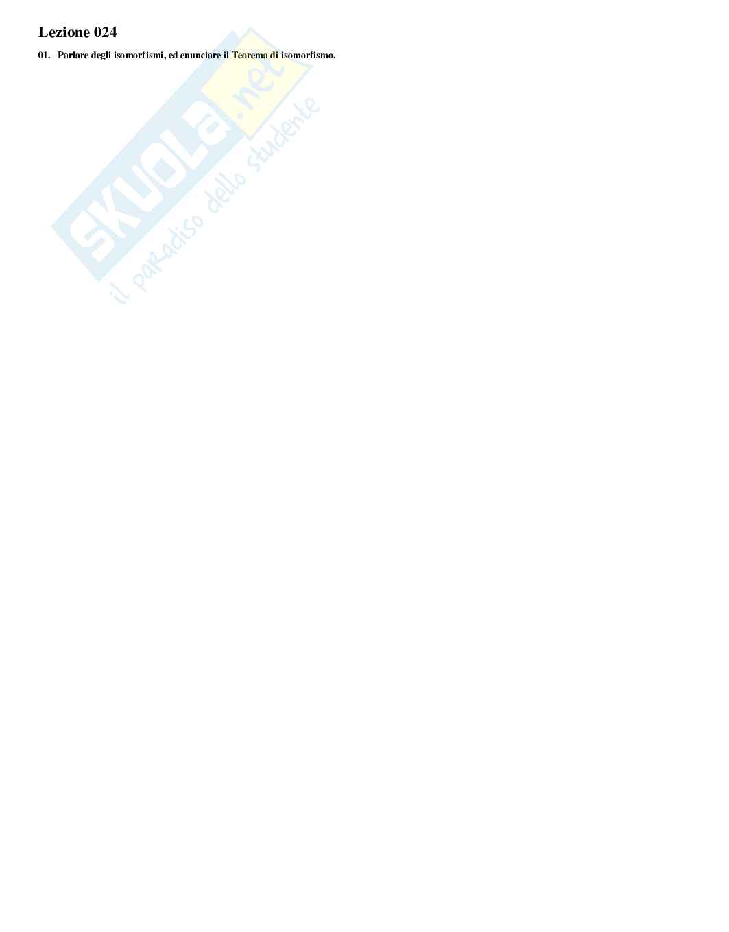 Complementi di matematica – Preparazione esame – Paniere completo risposte chiuse – A.A. 2025/2026 Pag. 26