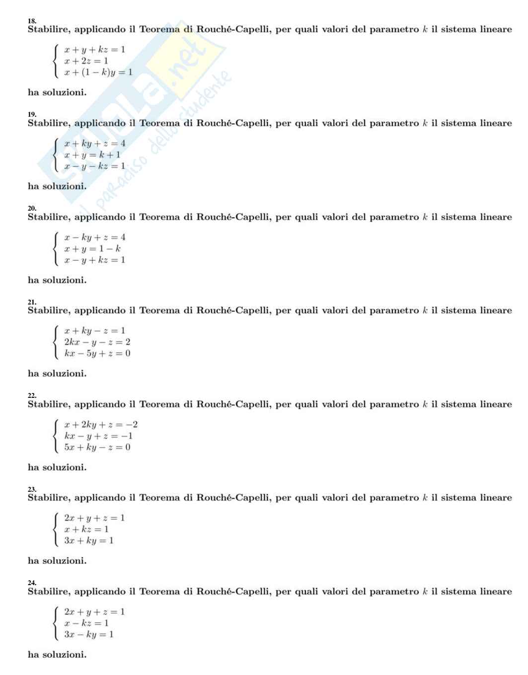 Complementi di matematica – Preparazione esame – Paniere completo risposte chiuse – A.A. 2025/2026 Pag. 36