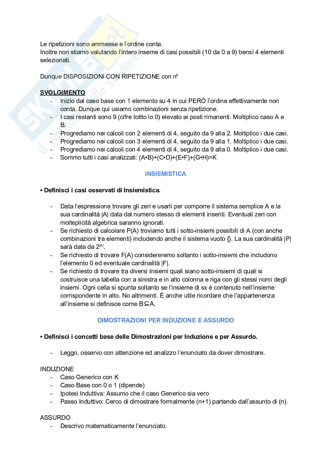 Ripasso pre-esame dello svolgimento degli esercizi di Algebra lineare e matematica discreta Pag. 6