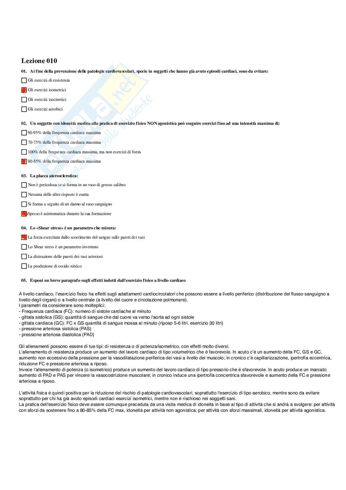Paniere Attività motoria, preventiva, compensativa e rieducativa - (2026) - Risposte multiple corrette Pag. 11
