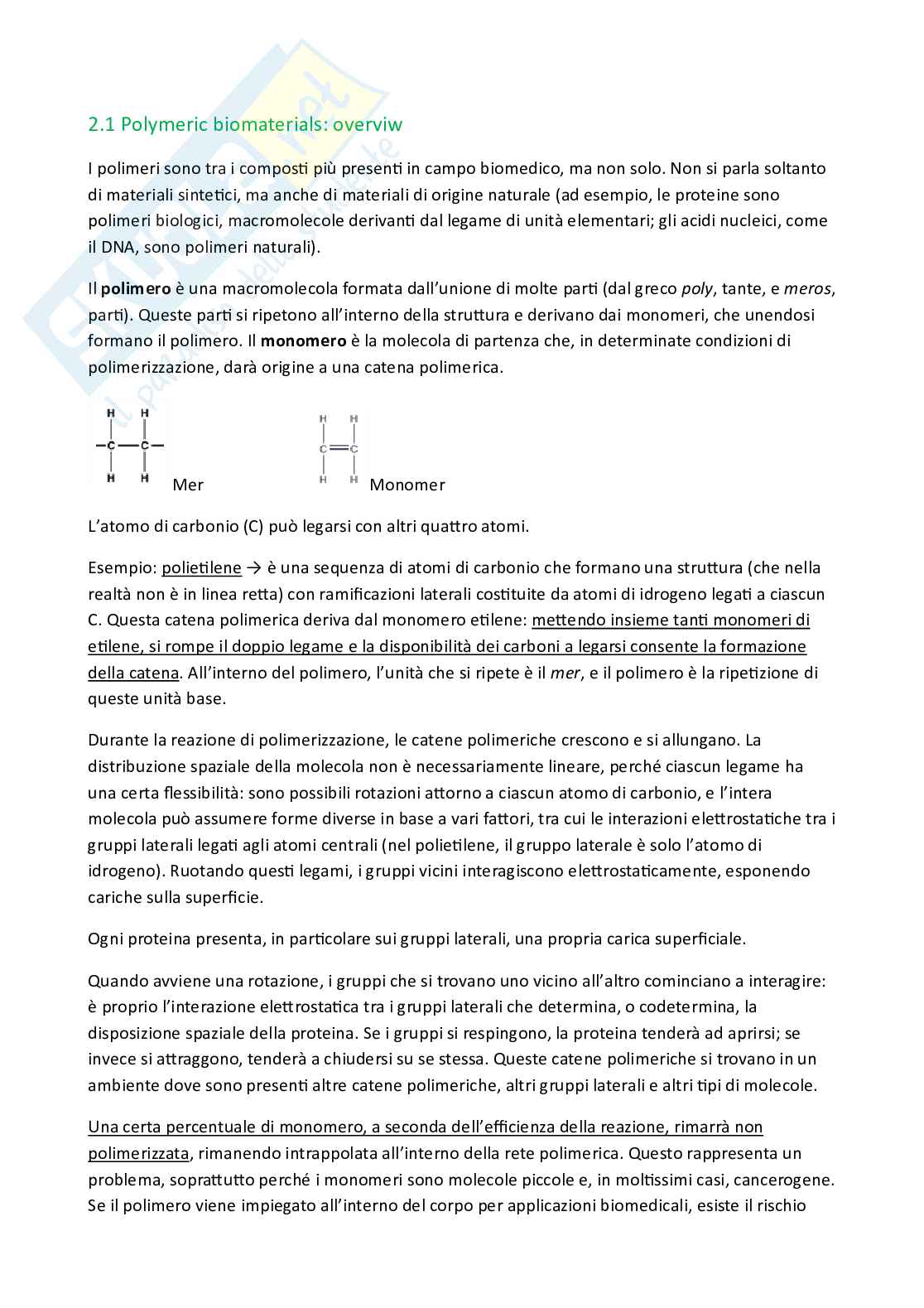 Appunti Biomateriali Pag. 11