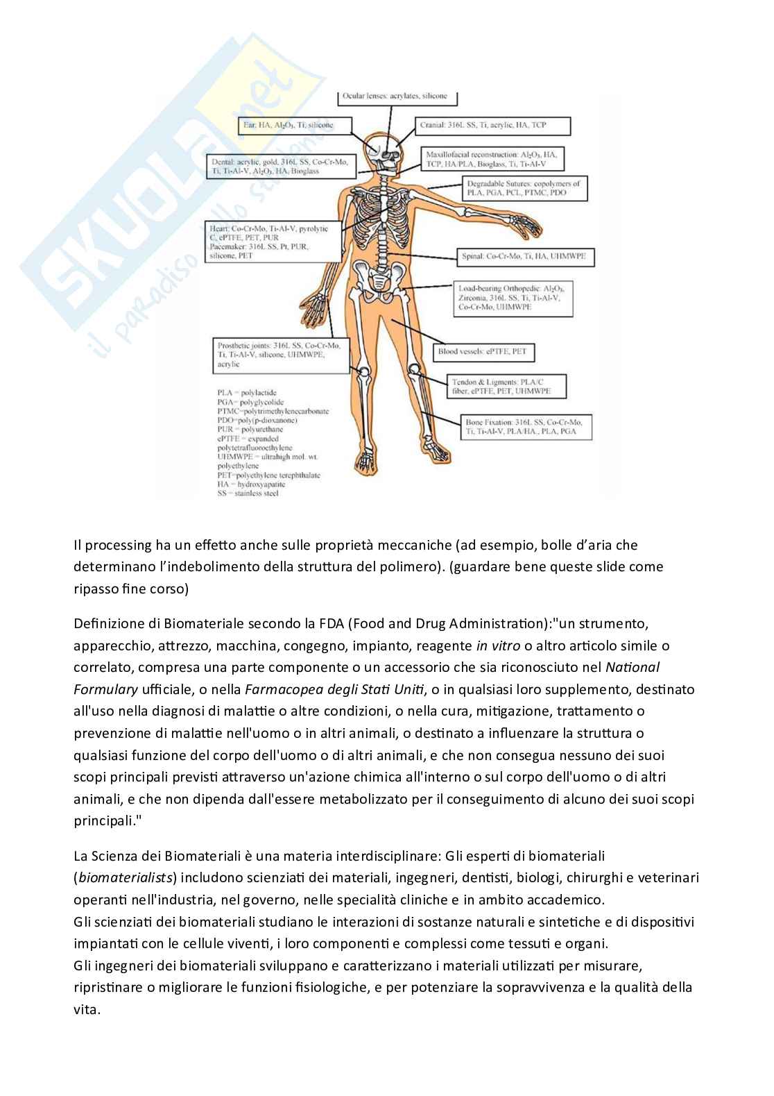 Appunti Biomateriali Pag. 6