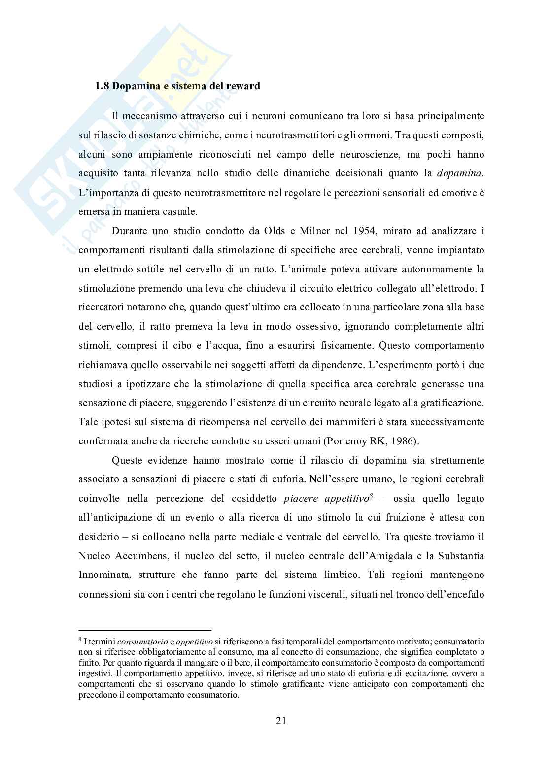 Tesi in Neurofinanza - L'influenza ormonale sulla performance dell'Investitore nei mercati finanziari Pag. 21