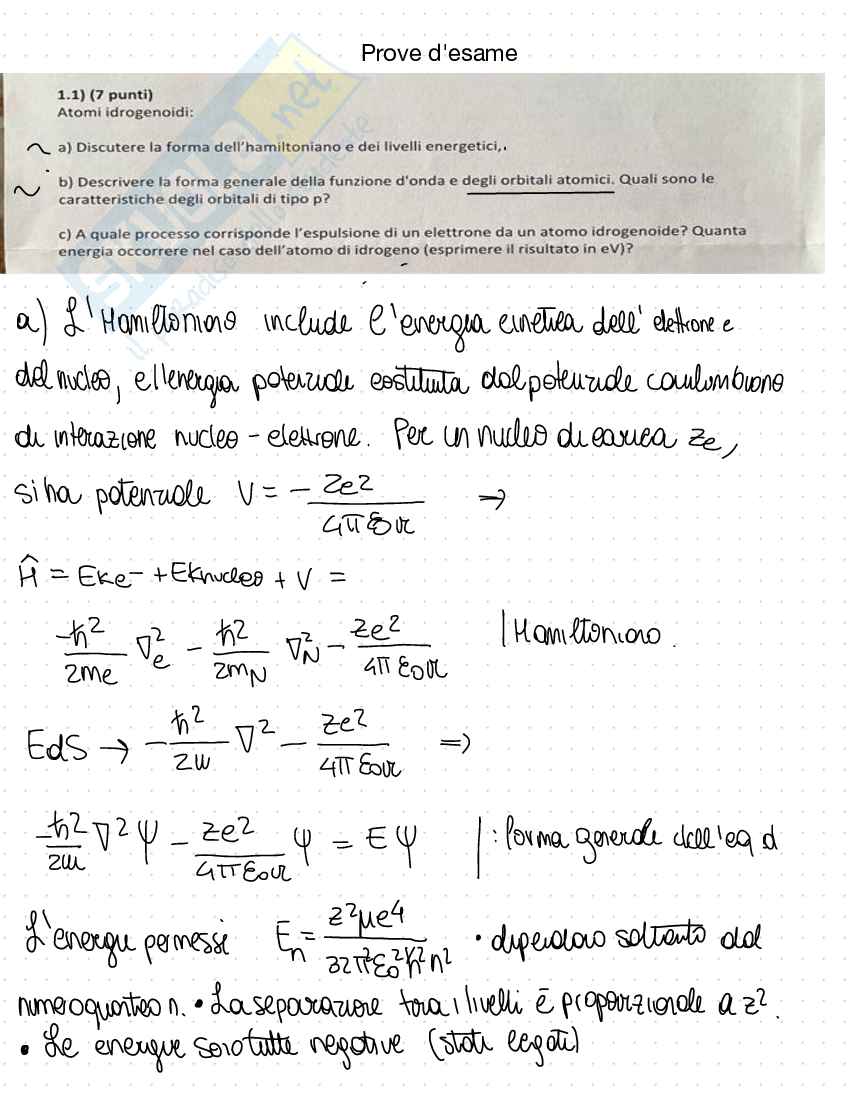 Prove svolte Chimica Fisica II Pag. 1