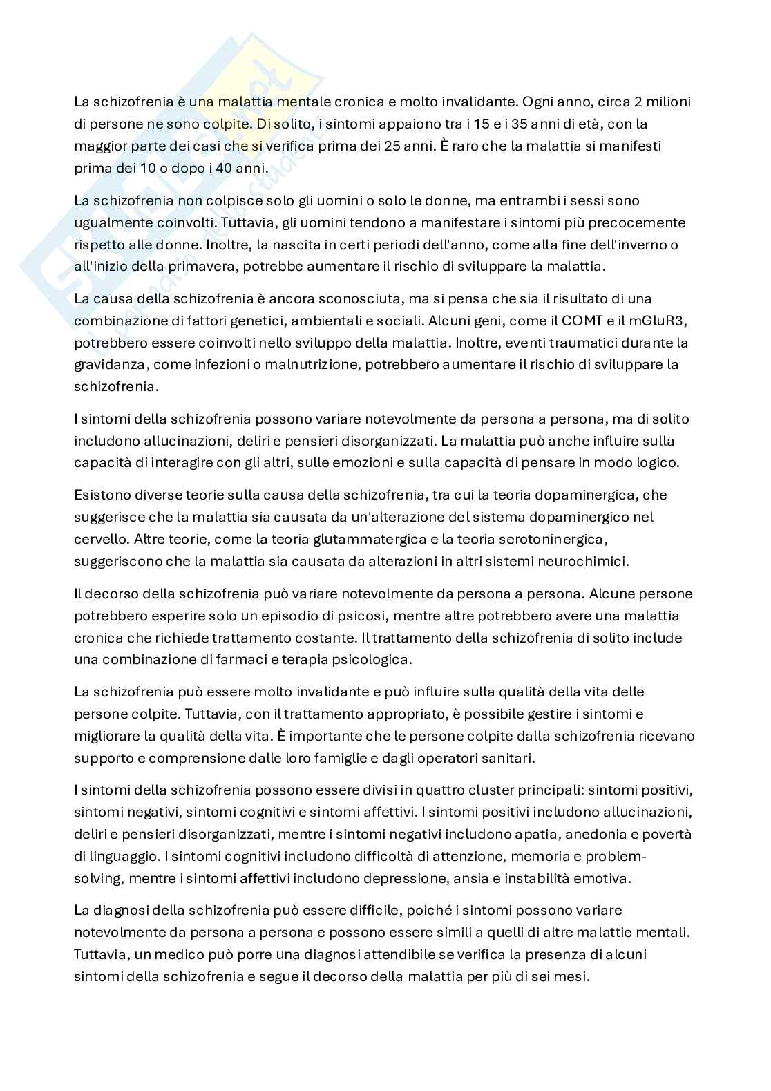 Schizofrenia  Pag. 1