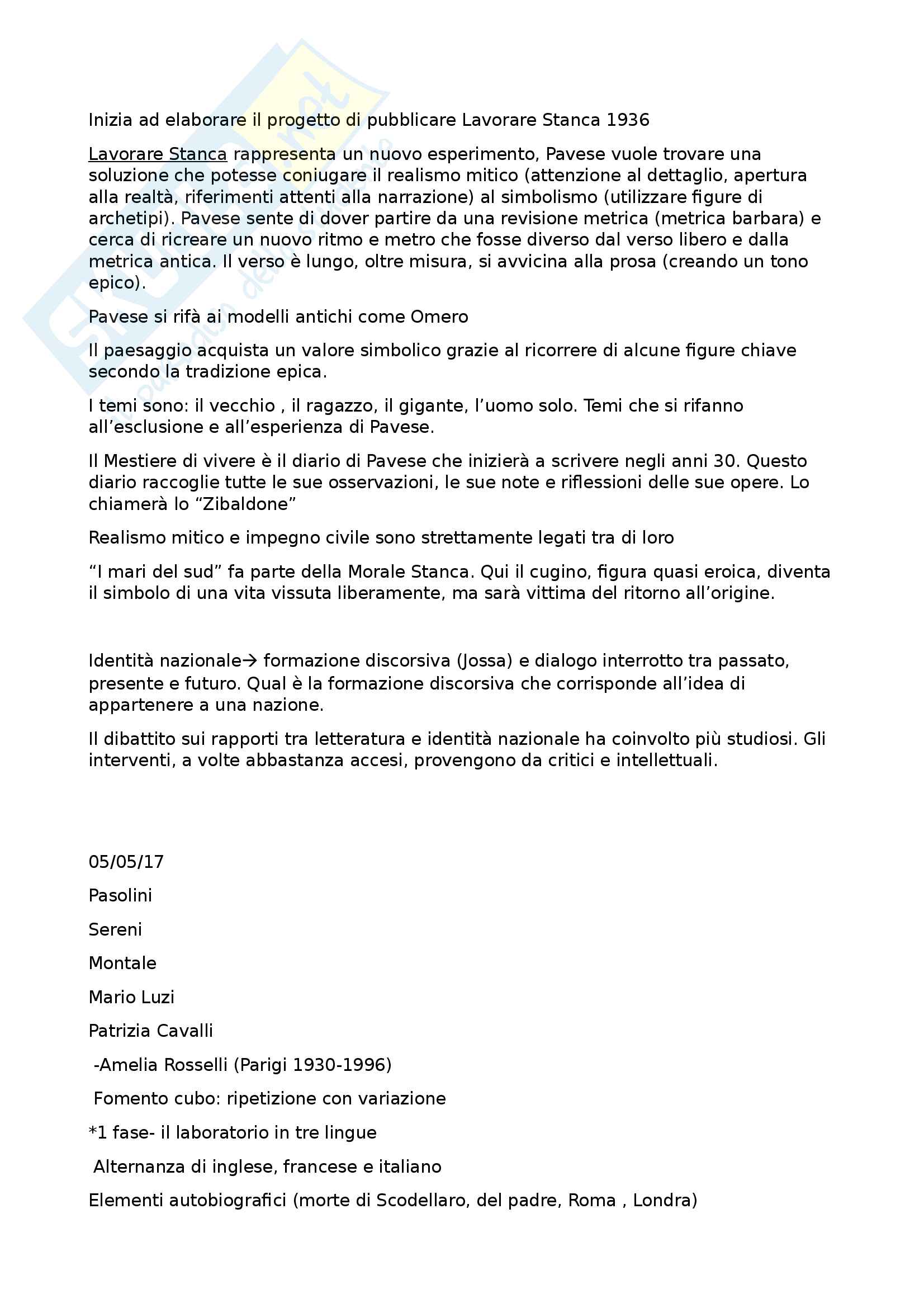 Appunti Letteratura Italiana Contemporanea prof. Venturini Pag. 26