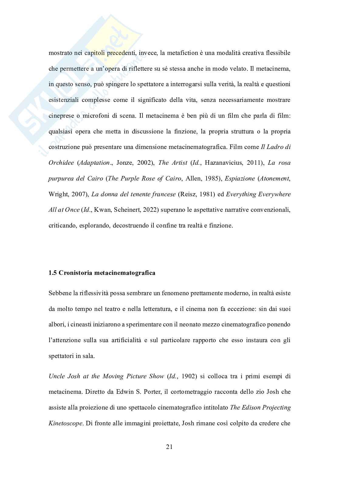Metacinema: evoluzione, teorie e pratiche della riflessività cinematografica e filmica Pag. 21